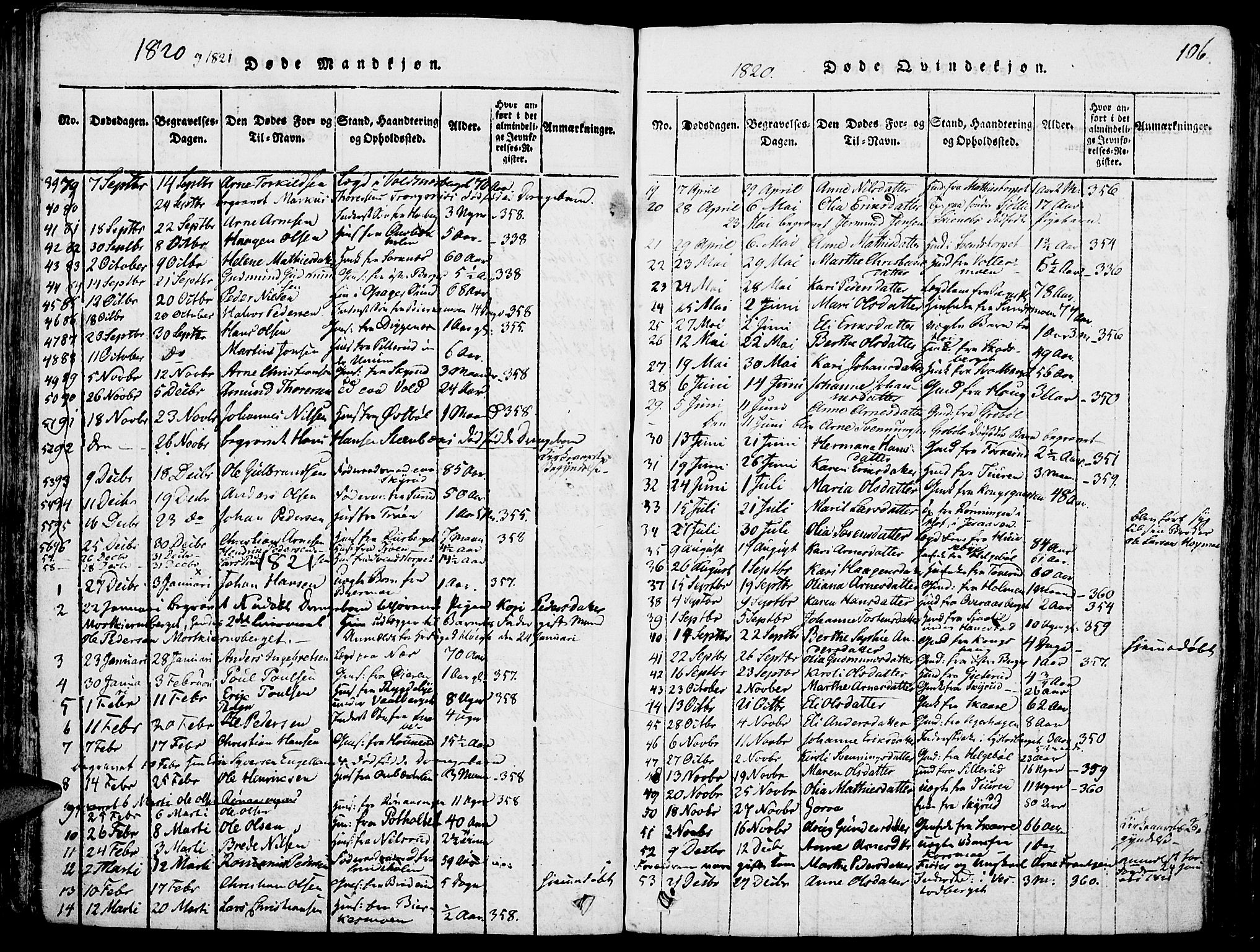 Grue prestekontor, AV/SAH-PREST-036/H/Ha/Haa/L0006: Parish register (official) no. 6, 1814-1830, p. 106