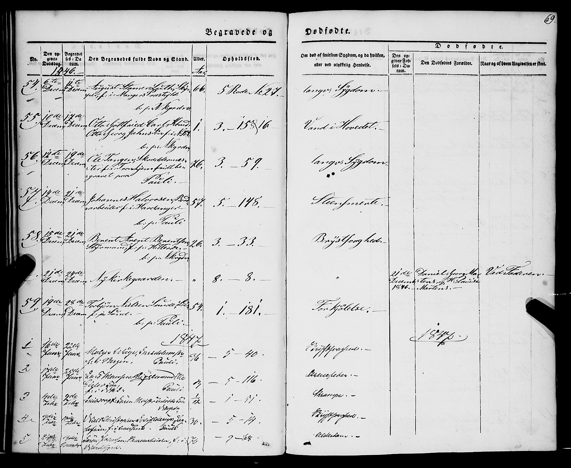 Nykirken Sokneprestembete, SAB/A-77101/H/Haa/L0041: Parish register (official) no. E 1, 1833-1850, p. 69