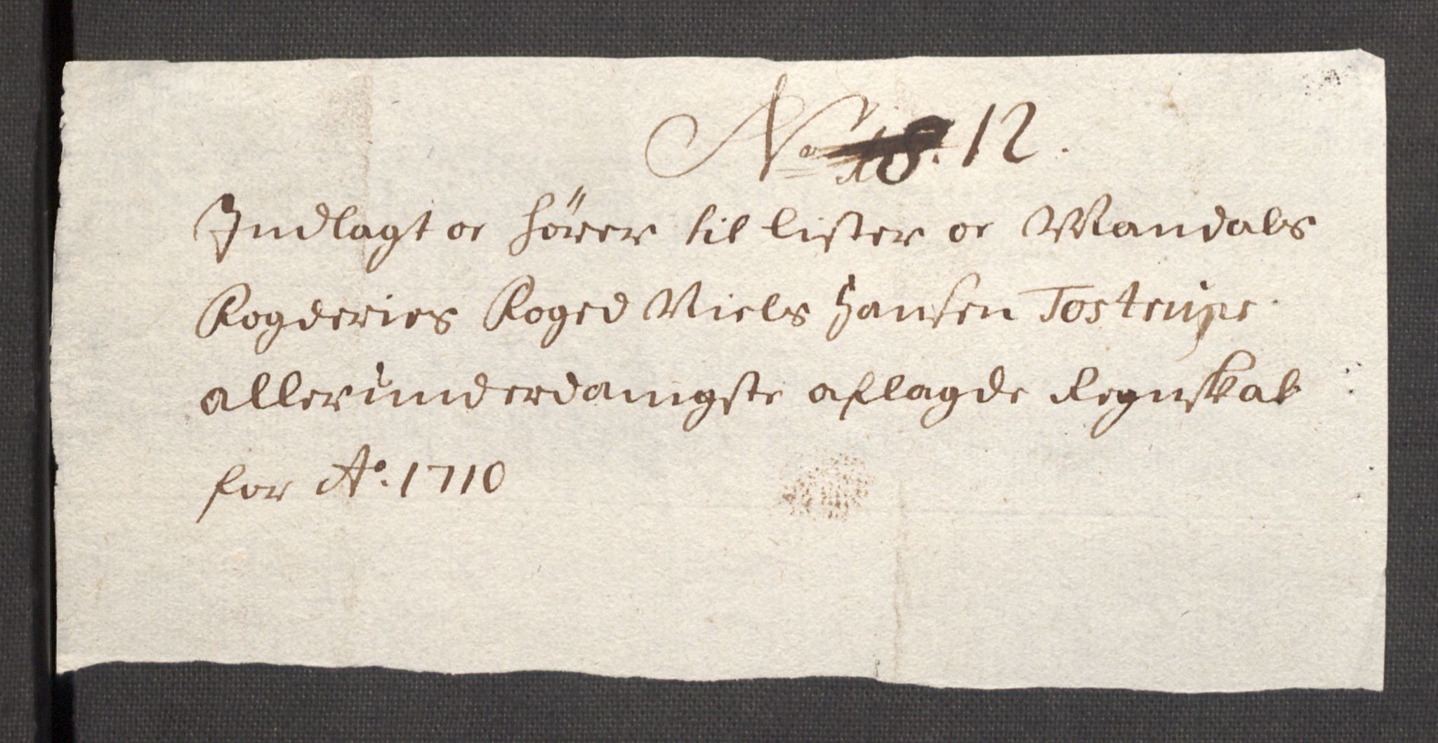 Rentekammeret inntil 1814, Reviderte regnskaper, Fogderegnskap, RA/EA-4092/R43/L2553: Fogderegnskap Lista og Mandal, 1710, p. 54