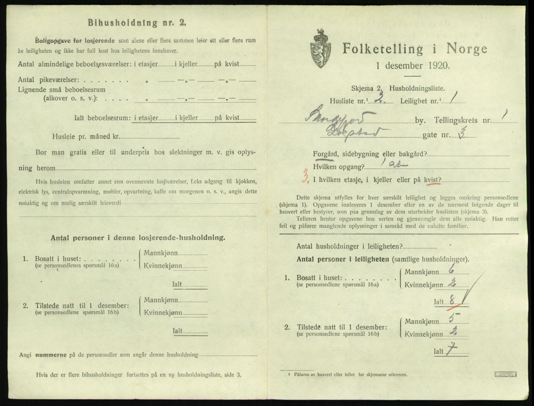 SAKO, 1920 census for Sandefjord, 1920, p. 1290