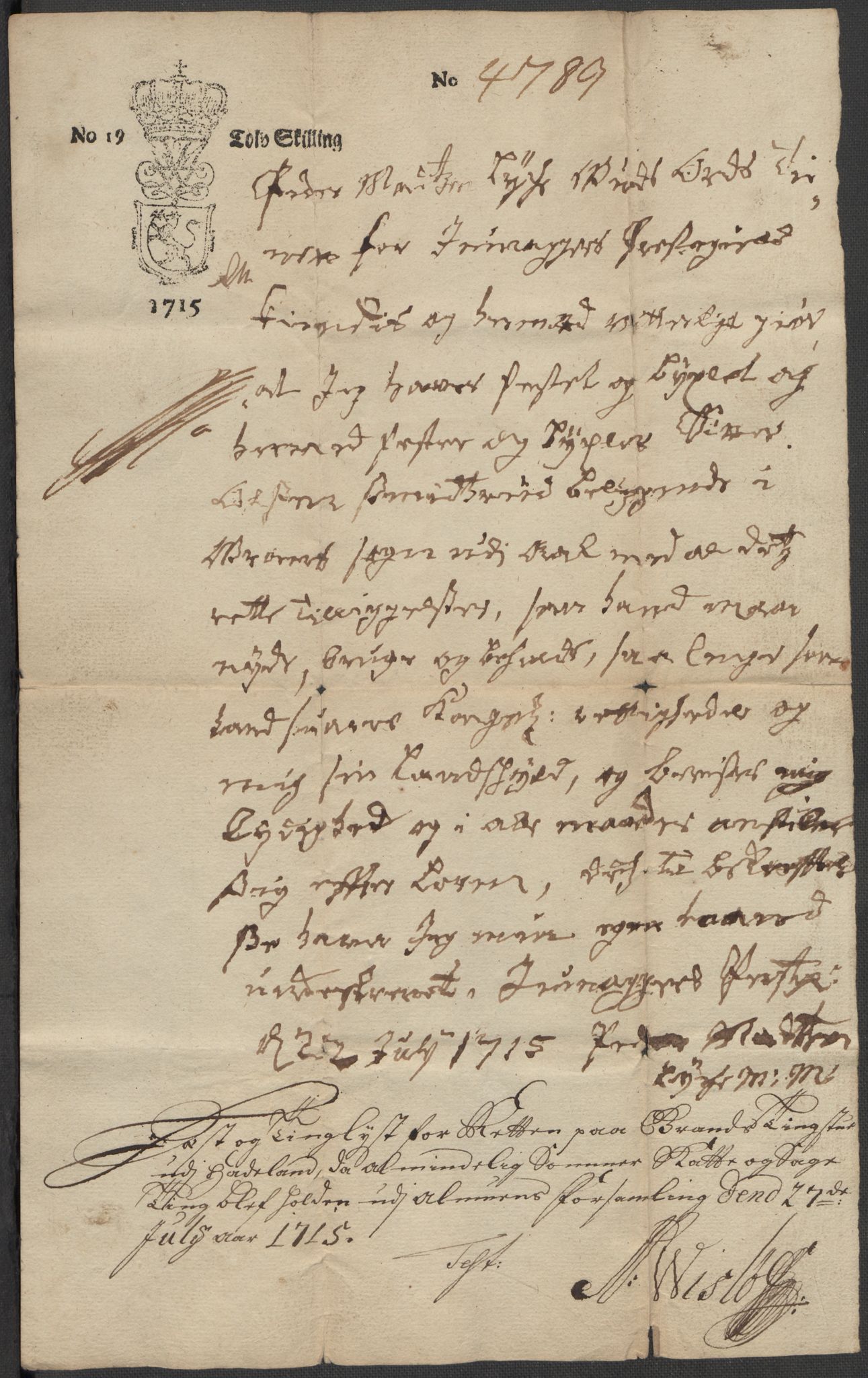 Riksarkivets diplomsamling, RA/EA-5965/F15/L0014: Prestearkiv - Oppland, 1696-1879, p. 23