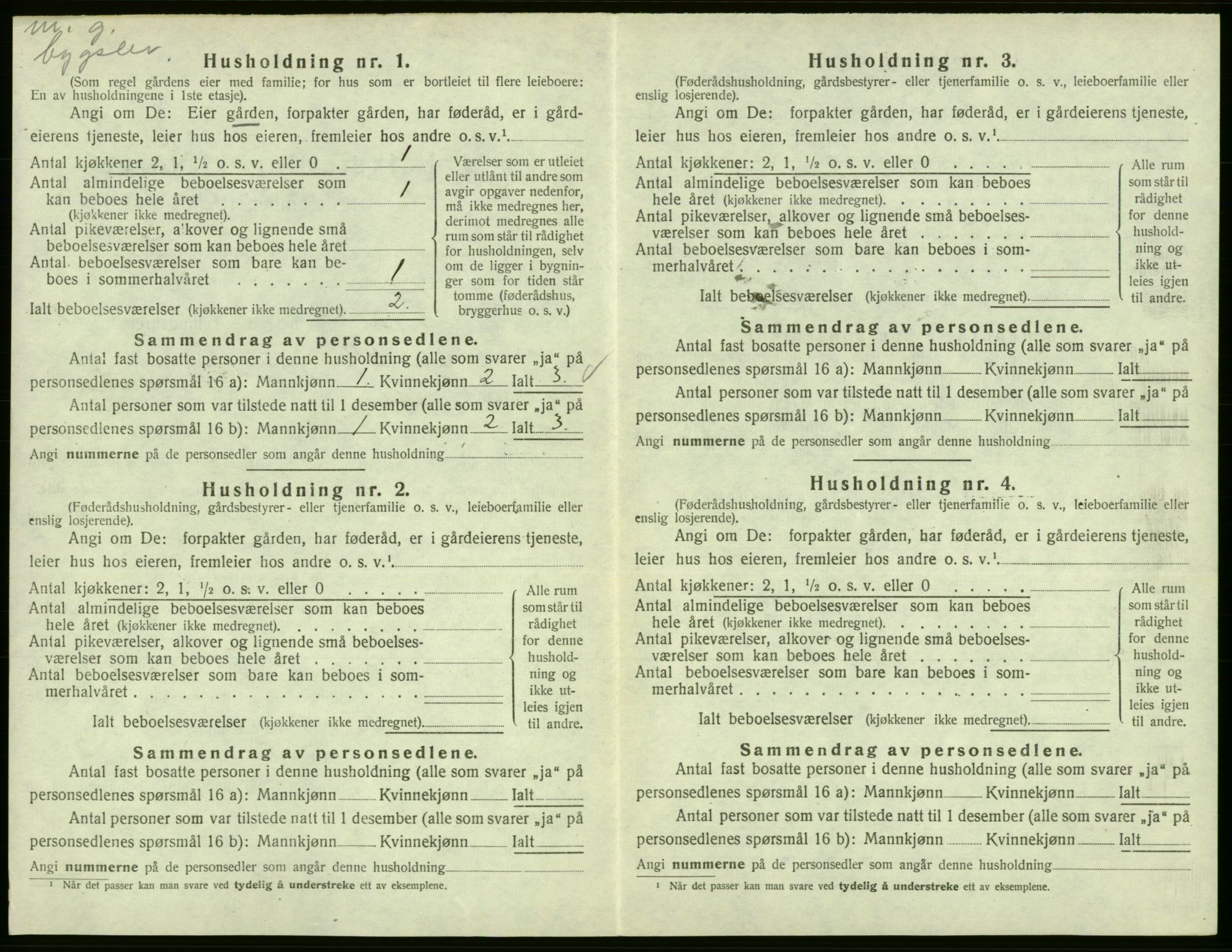 SAB, 1920 census for Fitjar, 1920, p. 720
