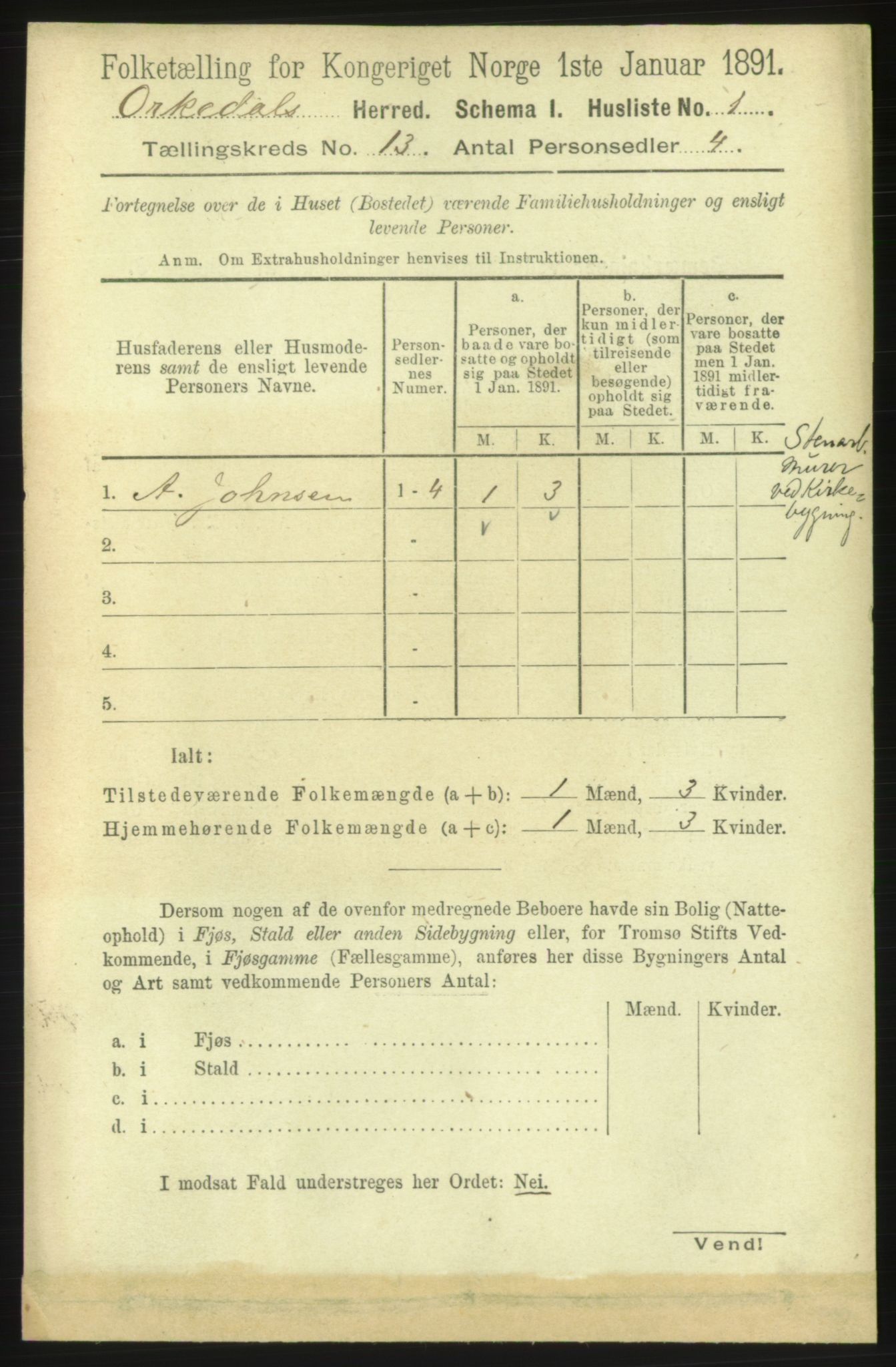 RA, 1891 census for 1638 Orkdal, 1891, p. 5933