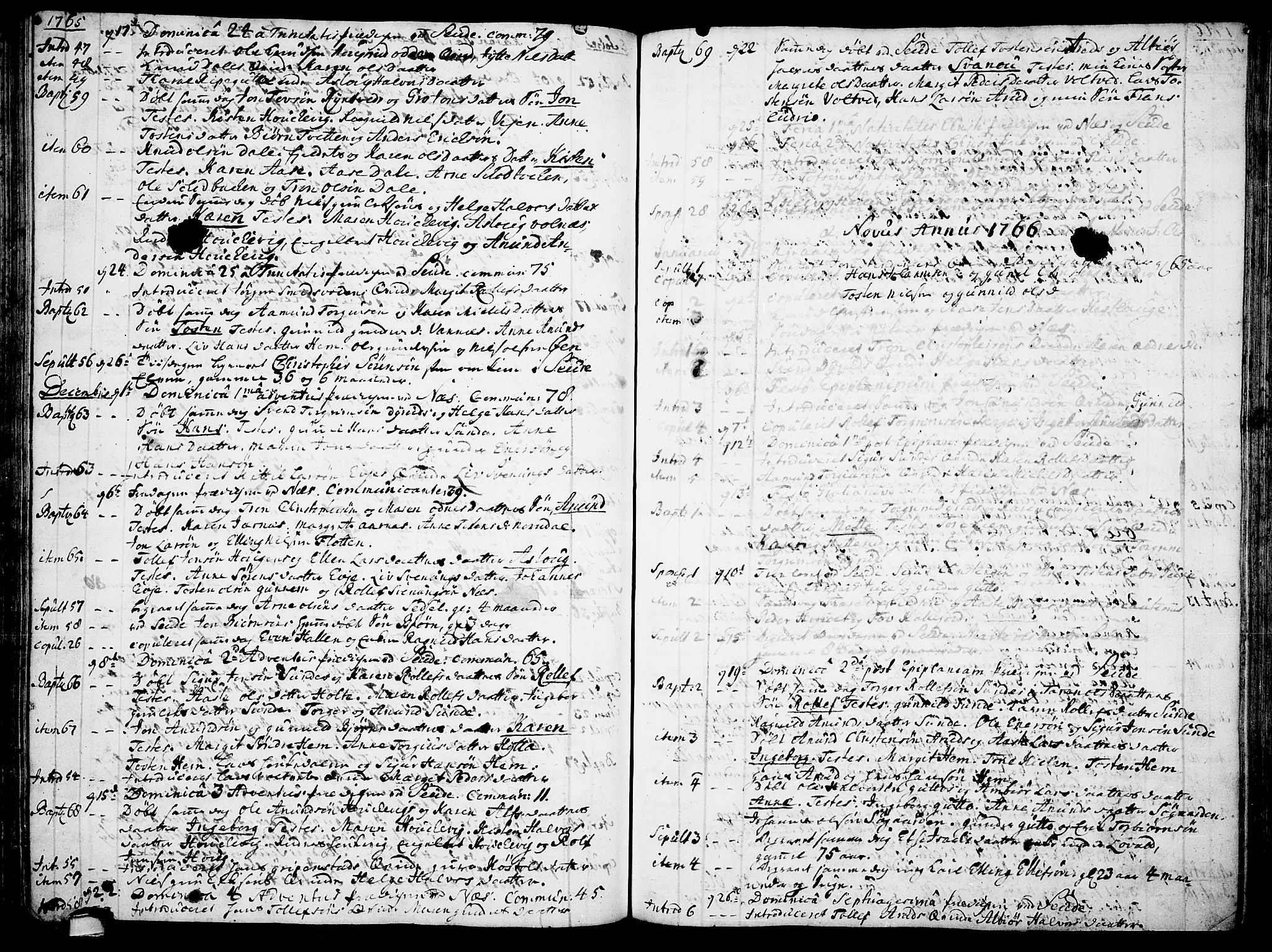 Sauherad kirkebøker, SAKO/A-298/F/Fa/L0003: Parish register (official) no. I 3, 1722-1766