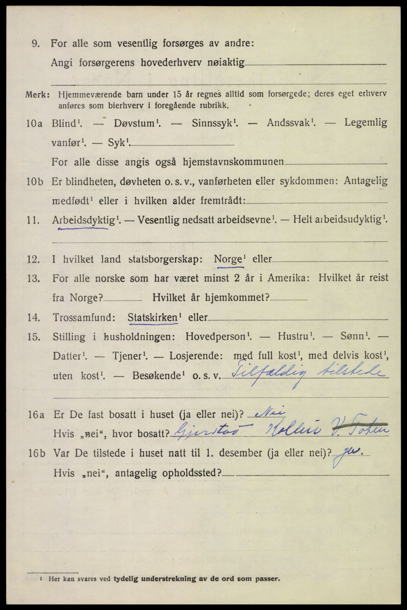 SAH, 1920 census for Østre Toten, 1920, p. 22201
