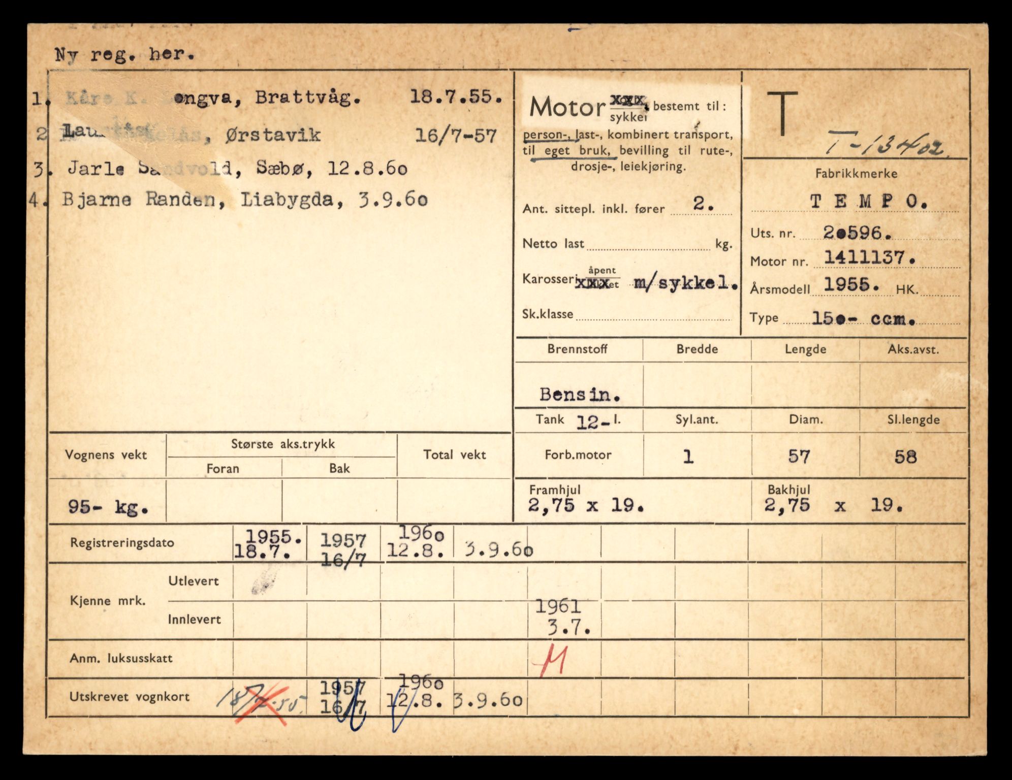 Møre og Romsdal vegkontor - Ålesund trafikkstasjon, AV/SAT-A-4099/F/Fe/L0039: Registreringskort for kjøretøy T 13361 - T 13530, 1927-1998, p. 707
