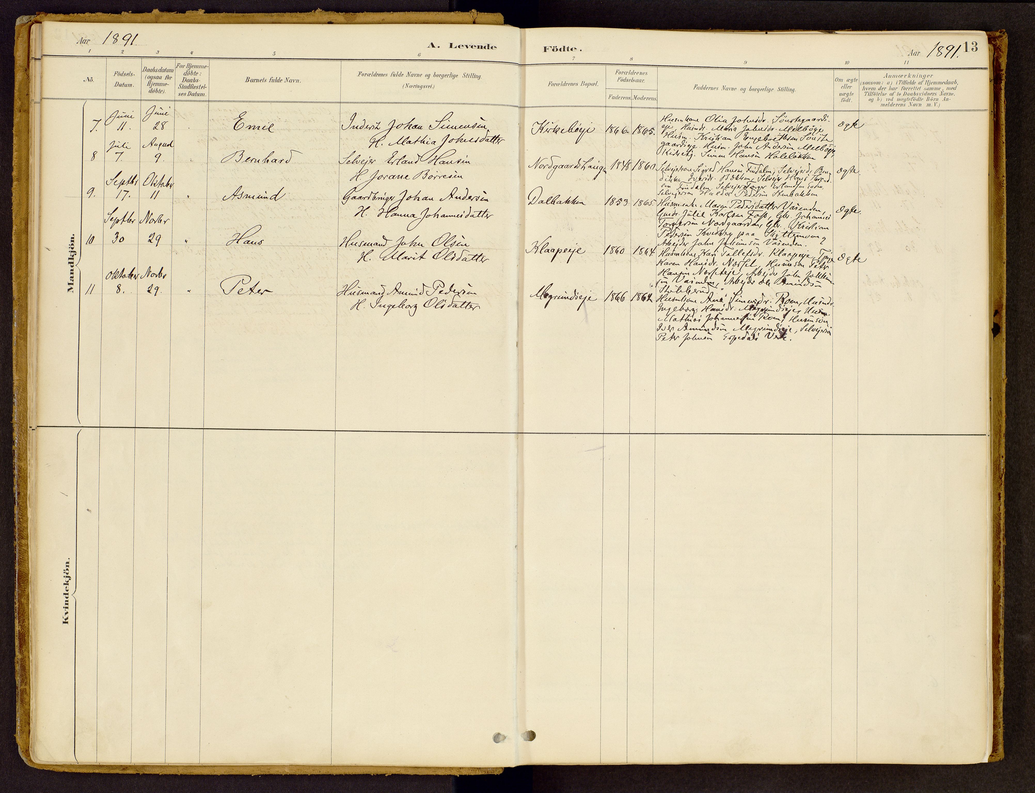 Vestre Gausdal prestekontor, AV/SAH-PREST-094/H/Ha/Haa/L0002: Parish register (official) no. 2, 1887-1918, p. 13