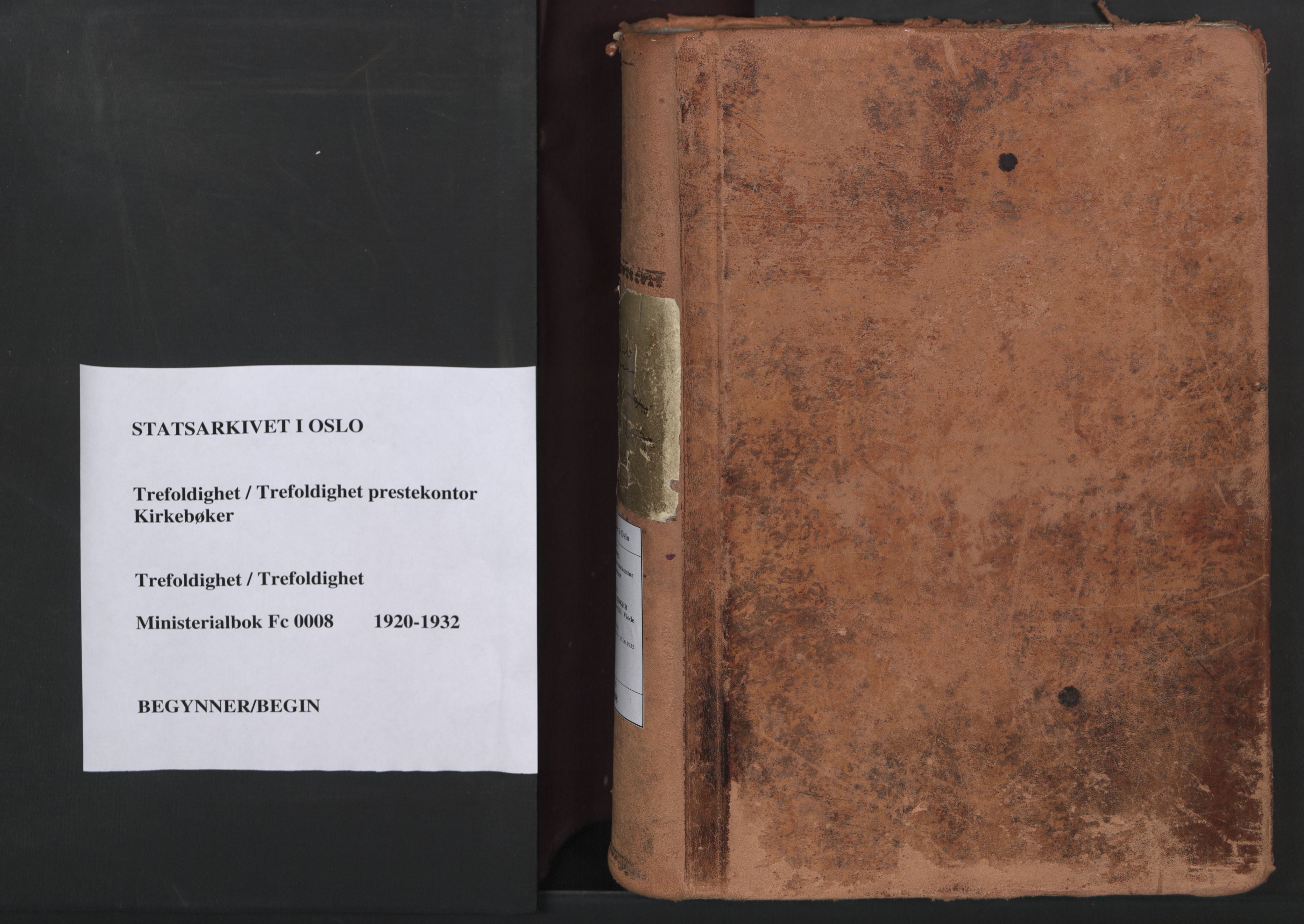 Trefoldighet prestekontor Kirkebøker, SAO/A-10882/F/Fc/L0008: Parish register (official) no. III 8, 1920-1932