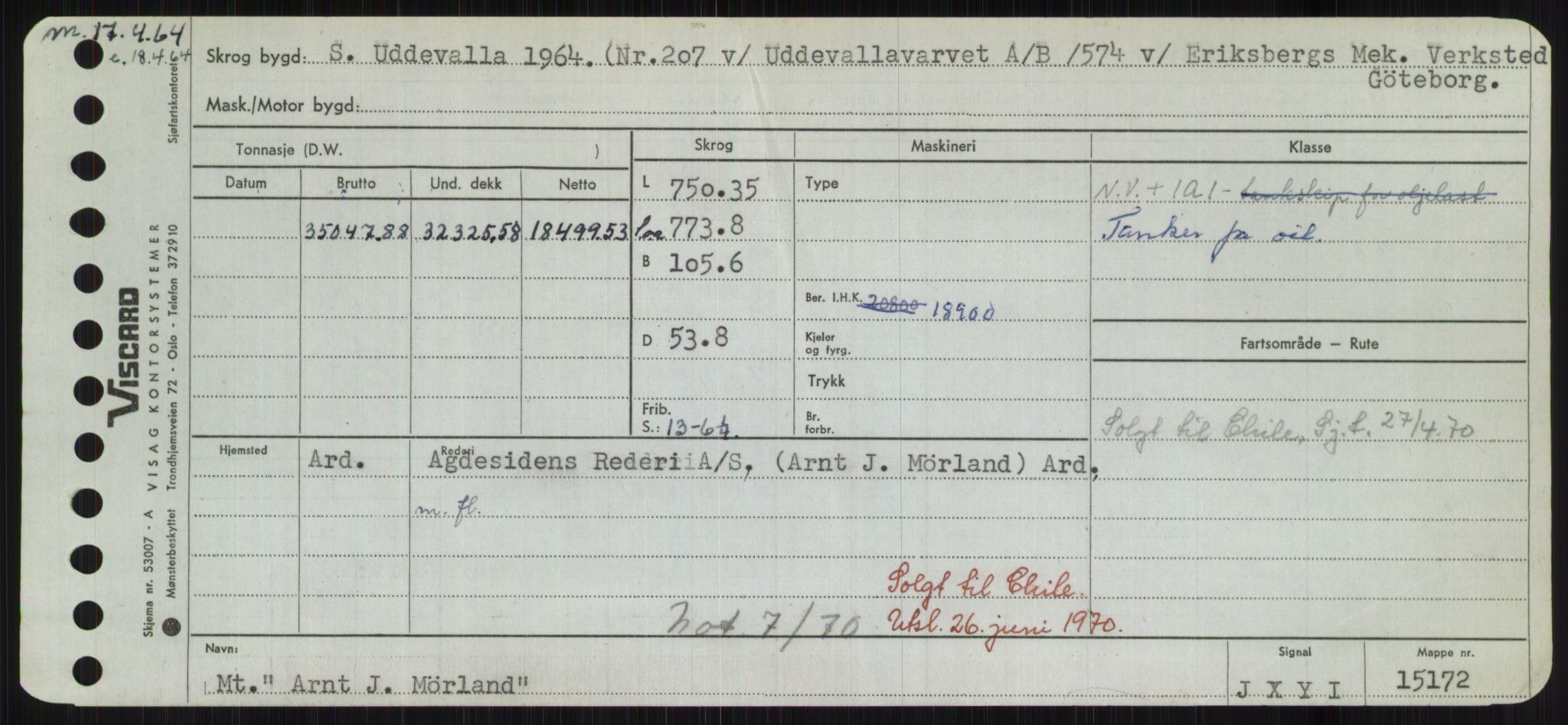 Sjøfartsdirektoratet med forløpere, Skipsmålingen, RA/S-1627/H/Hd/L0002: Fartøy, Apa-Axe, p. 171