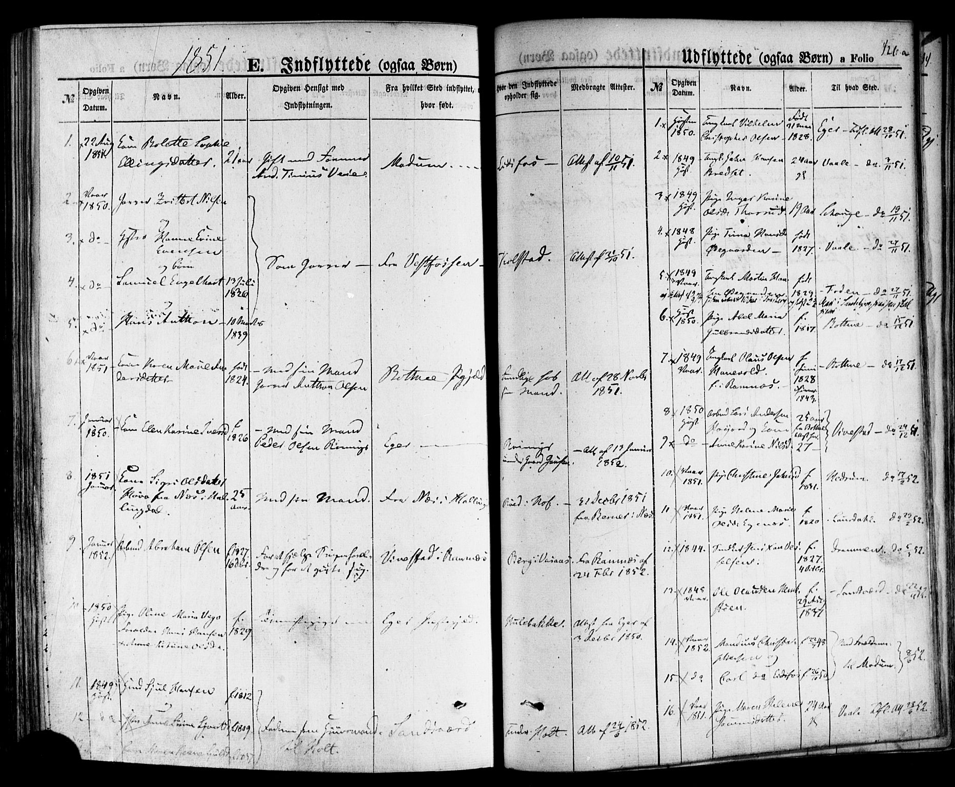 Hof kirkebøker, SAKO/A-64/F/Fa/L0006: Parish register (official) no. I 6, 1851-1877, p. 426