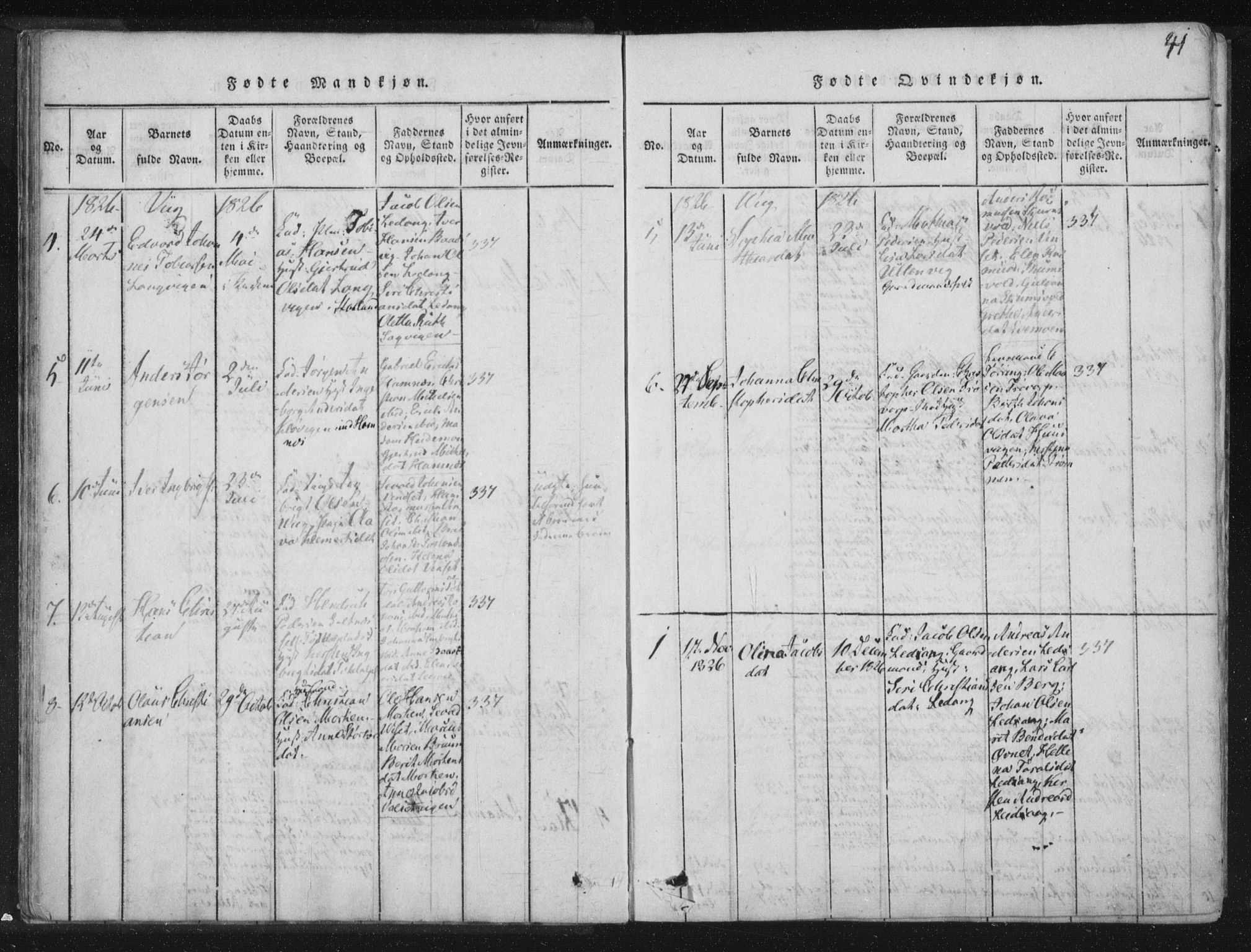 Ministerialprotokoller, klokkerbøker og fødselsregistre - Nord-Trøndelag, AV/SAT-A-1458/773/L0609: Parish register (official) no. 773A03 /2, 1815-1830, p. 41