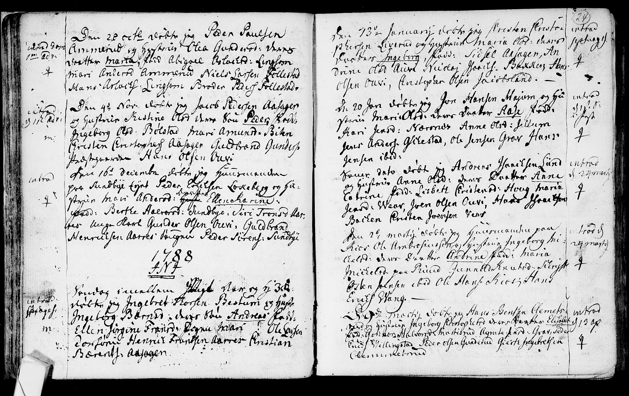 Røyken kirkebøker, SAKO/A-241/F/Fa/L0003: Parish register (official) no. 3, 1782-1813, p. 24