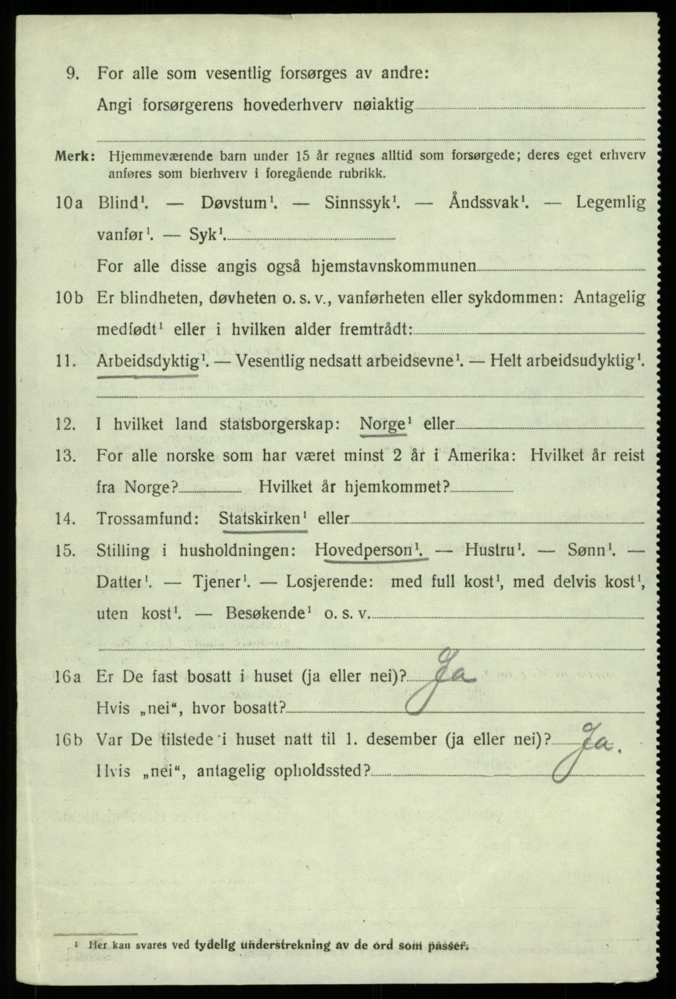 SAB, 1920 census for Sund, 1920, p. 6044