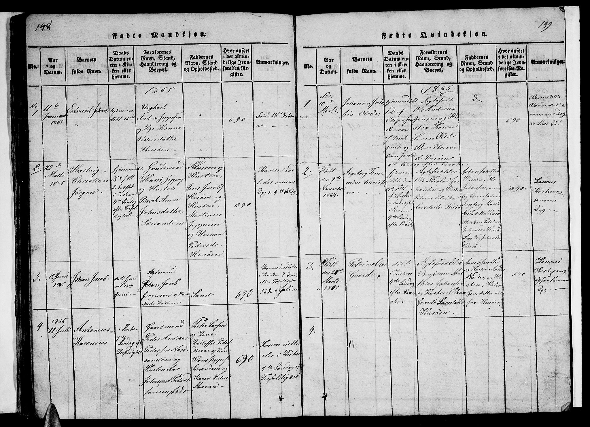 Ministerialprotokoller, klokkerbøker og fødselsregistre - Nordland, SAT/A-1459/840/L0581: Parish register (copy) no. 840C01, 1820-1873, p. 148-149