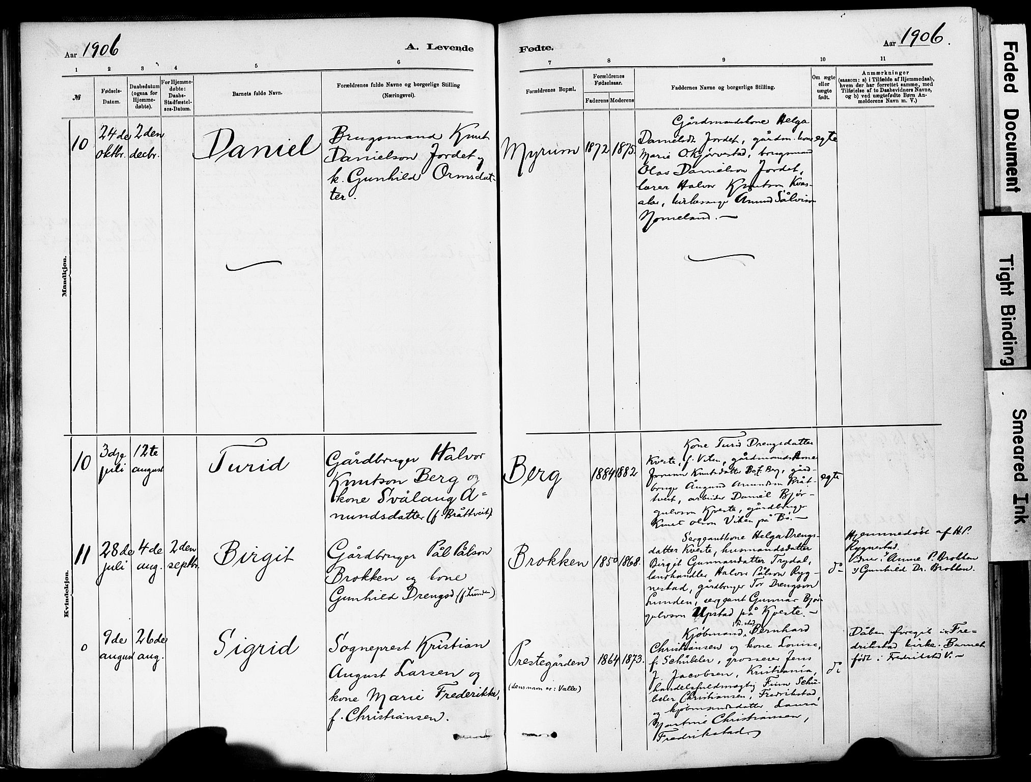 Valle sokneprestkontor, AV/SAK-1111-0044/F/Fa/Fac/L0009: Parish register (official) no. A 9, 1882-1913, p. 66