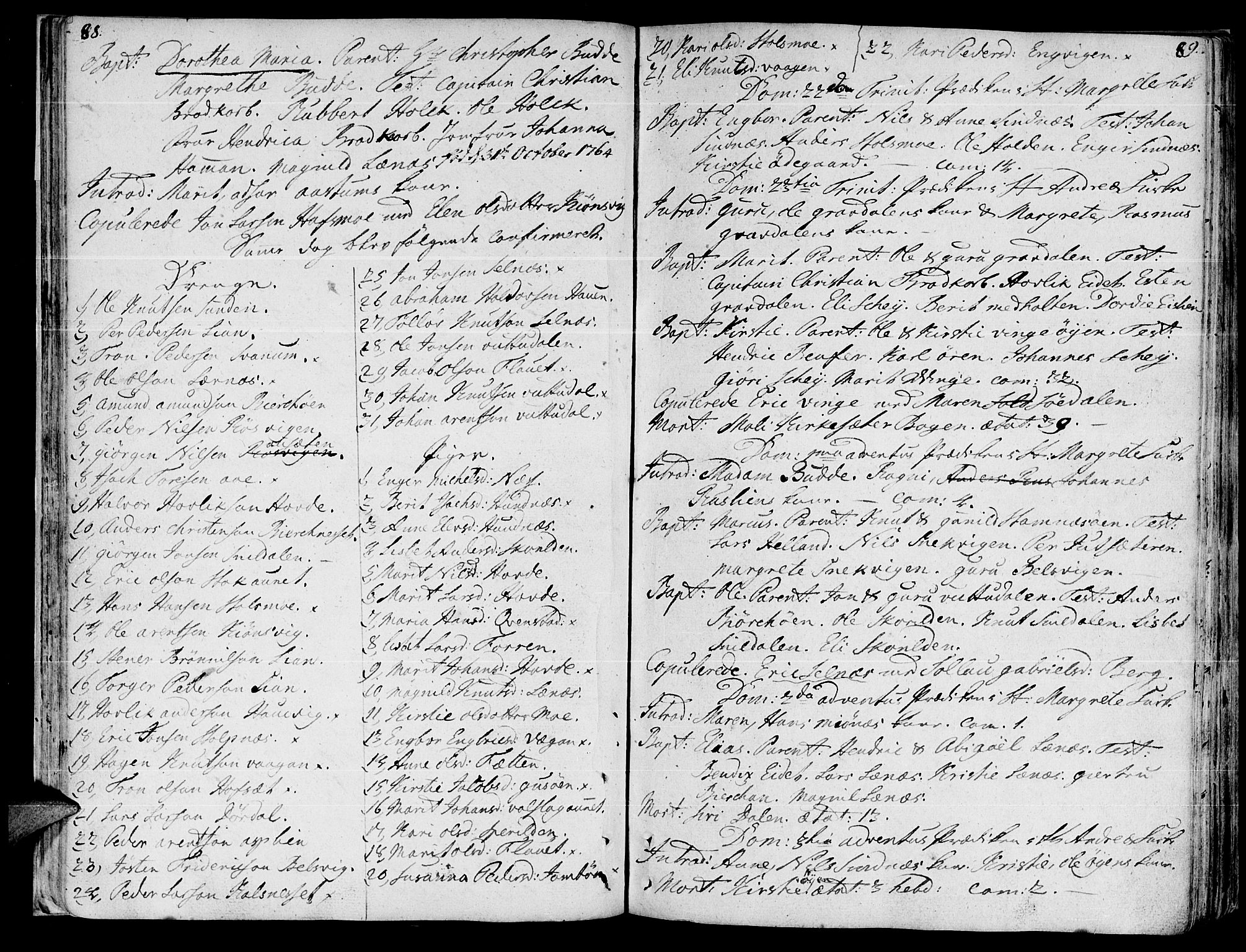 Ministerialprotokoller, klokkerbøker og fødselsregistre - Sør-Trøndelag, SAT/A-1456/630/L0489: Parish register (official) no. 630A02, 1757-1794, p. 88-89