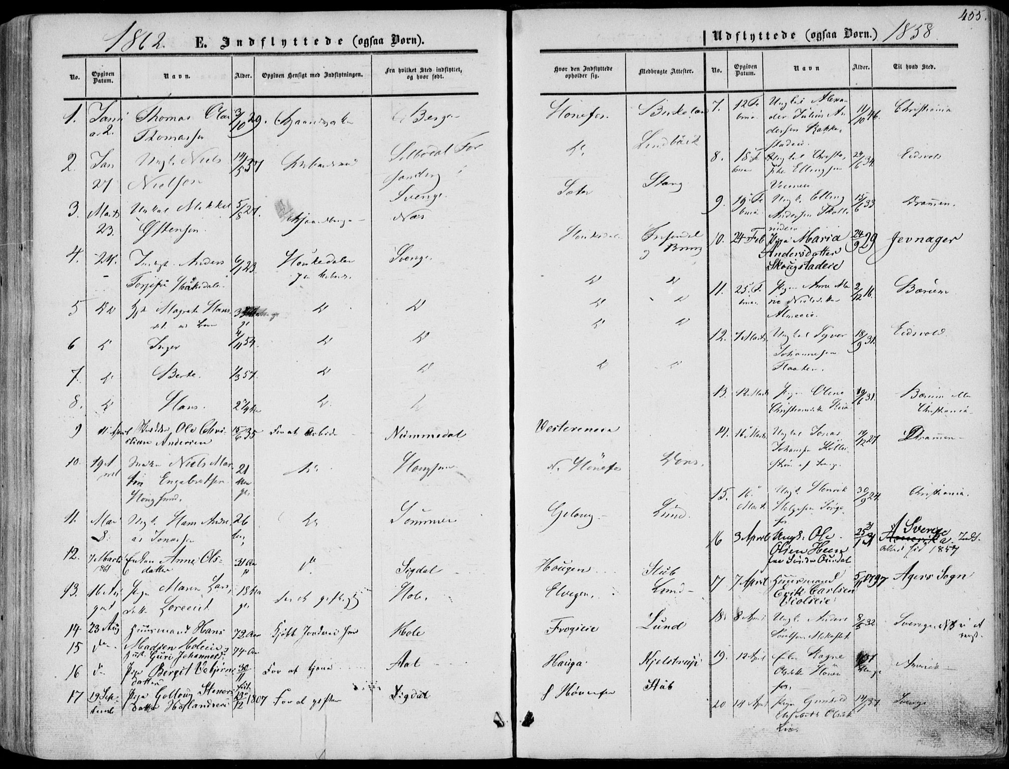 Norderhov kirkebøker, SAKO/A-237/F/Fa/L0012: Parish register (official) no. 12, 1856-1865, p. 455