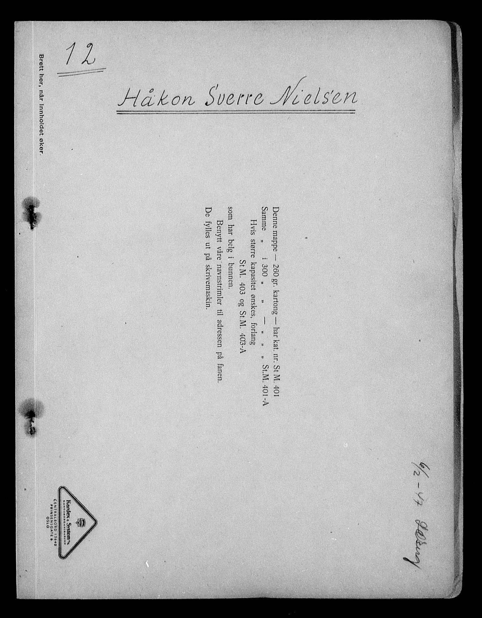 Justisdepartementet, Tilbakeføringskontoret for inndratte formuer, AV/RA-S-1564/H/Hc/Hcc/L0967: --, 1945-1947, p. 317