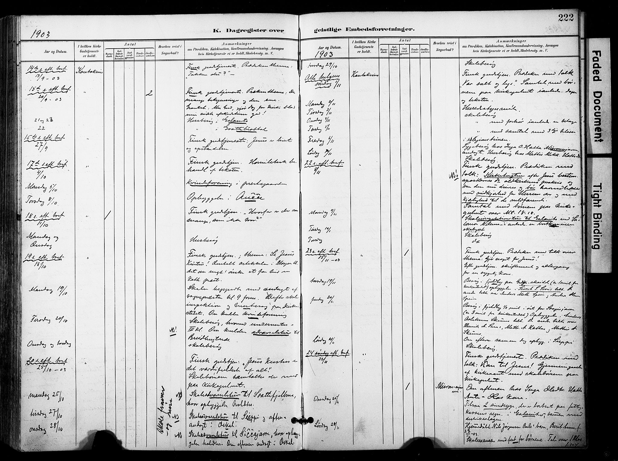 Kautokeino sokneprestembete, AV/SATØ-S-1340/H/Ha/L0005.kirke: Parish register (official) no. 5, 1896-1916, p. 222