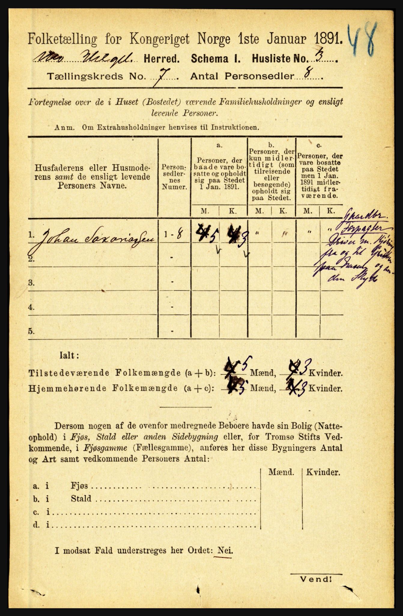 RA, 1891 census for 1833 Mo, 1891, p. 2515