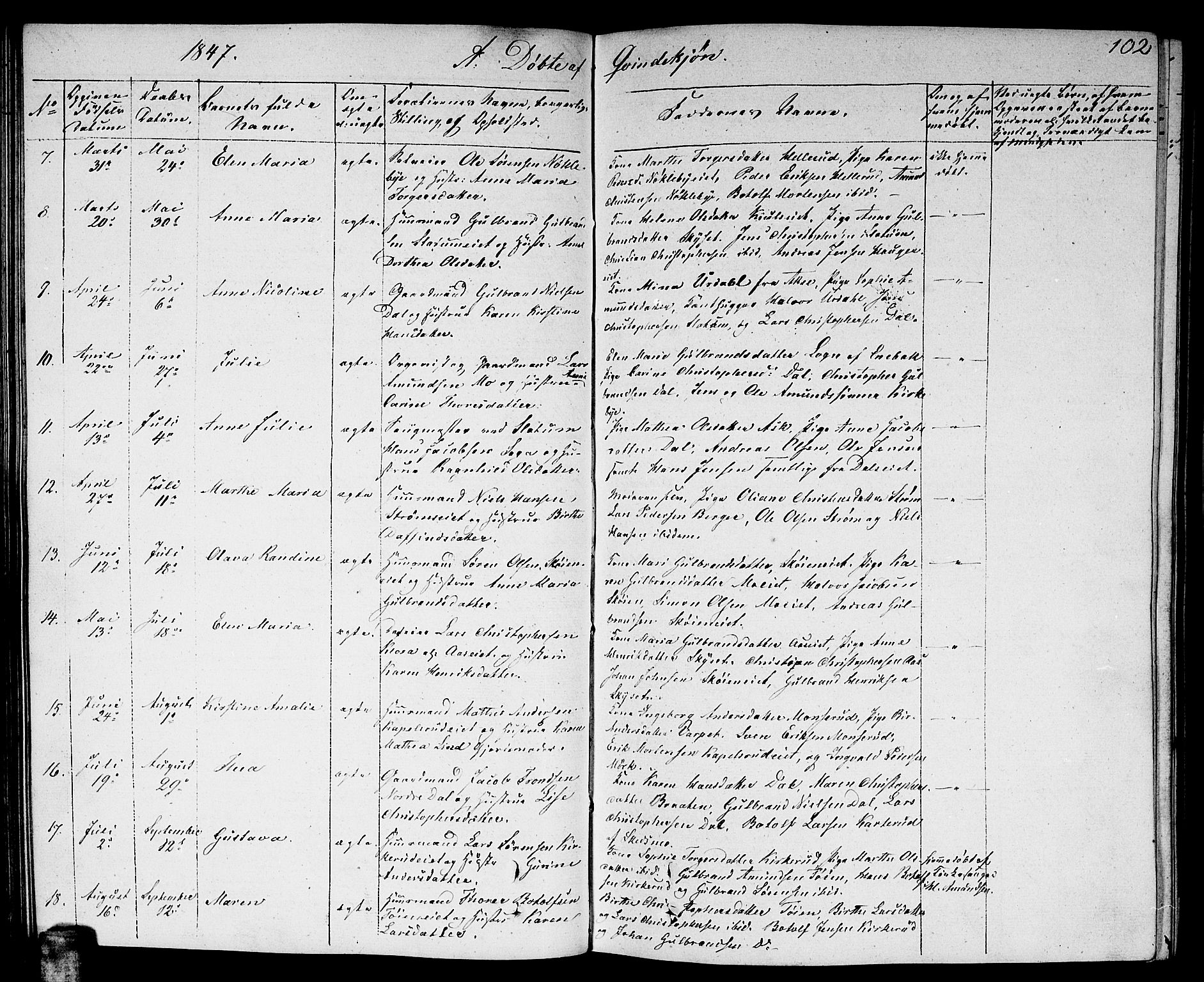 Nittedal prestekontor Kirkebøker, AV/SAO-A-10365a/F/Fa/L0004: Parish register (official) no. I 4, 1836-1849, p. 102