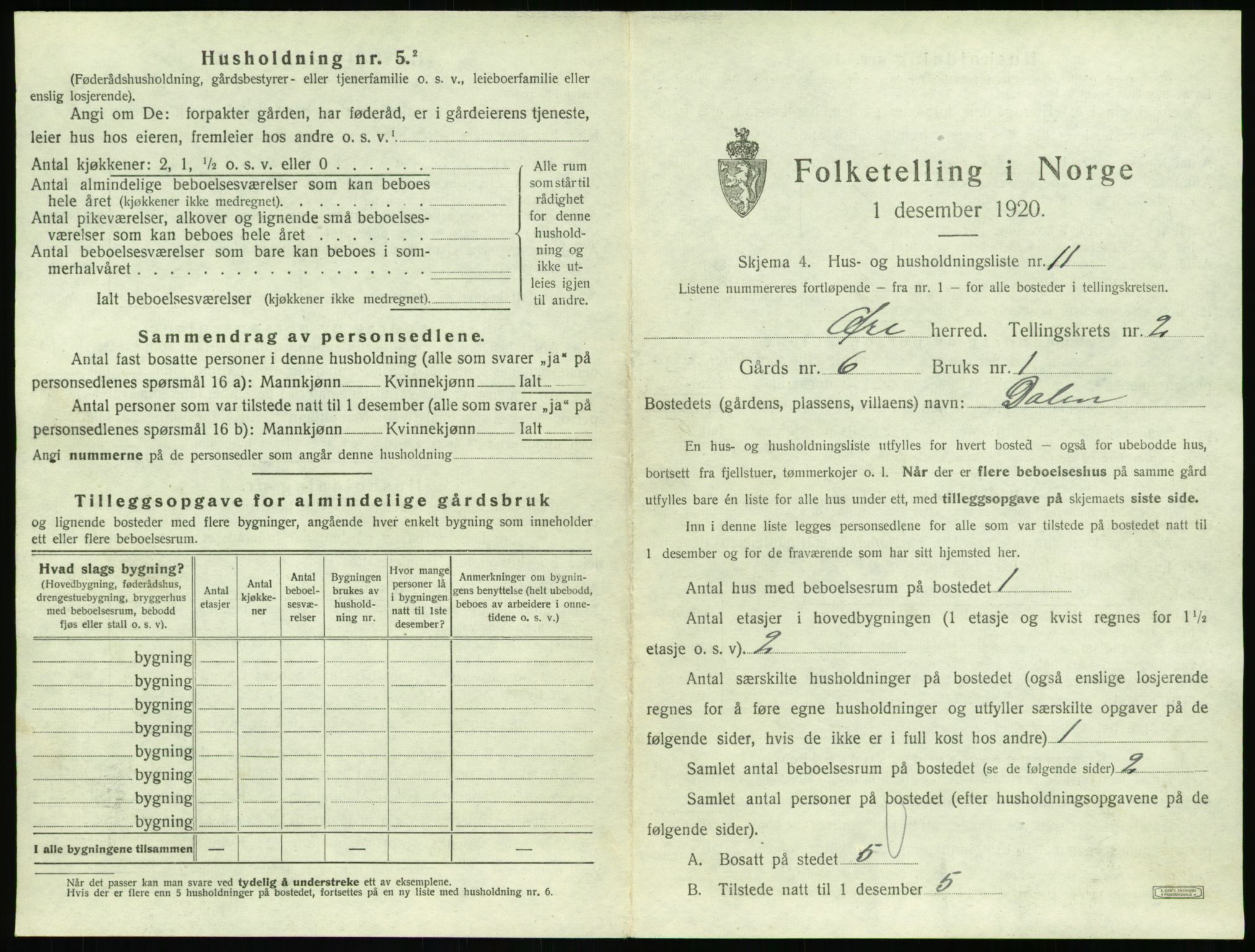 SAT, 1920 census for Øre, 1920, p. 193