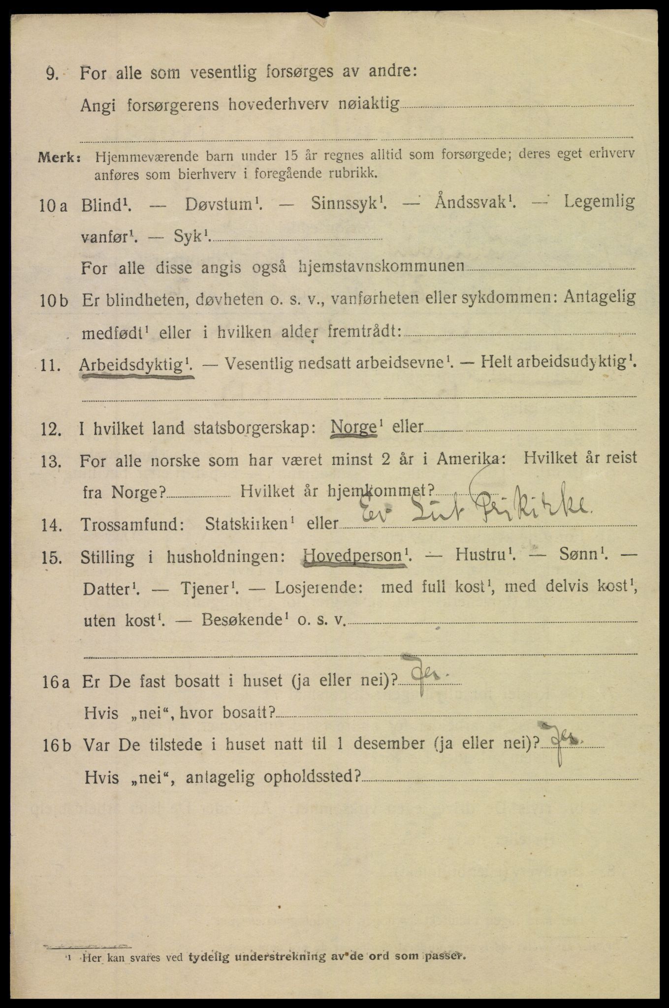 SAK, 1920 census for Arendal, 1920, p. 28121