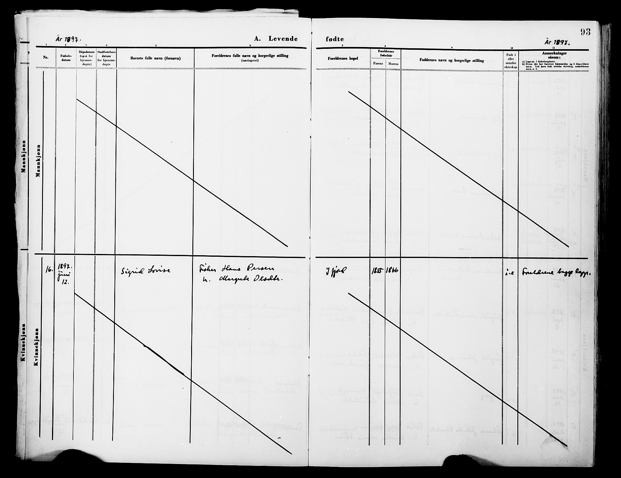 Lebesby sokneprestkontor, AV/SATØ-S-1353/H/Ha/L0004kirke: Parish register (official) no. 4, 1870-1902, p. 93