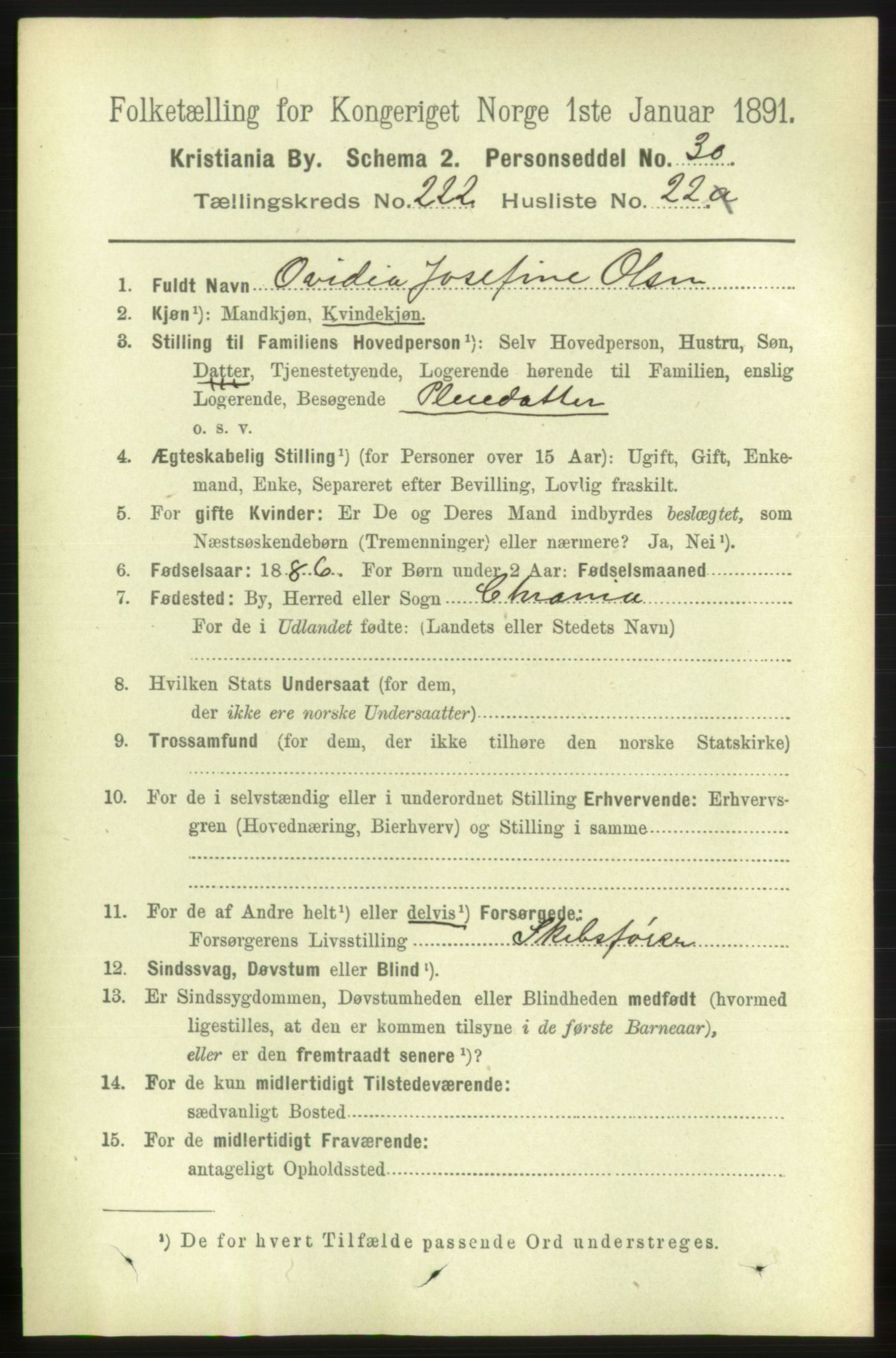 RA, 1891 census for 0301 Kristiania, 1891, p. 134094