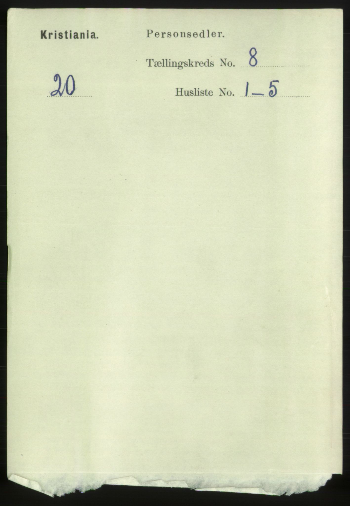 RA, 1891 census for 0301 Kristiania, 1891, p. 3330