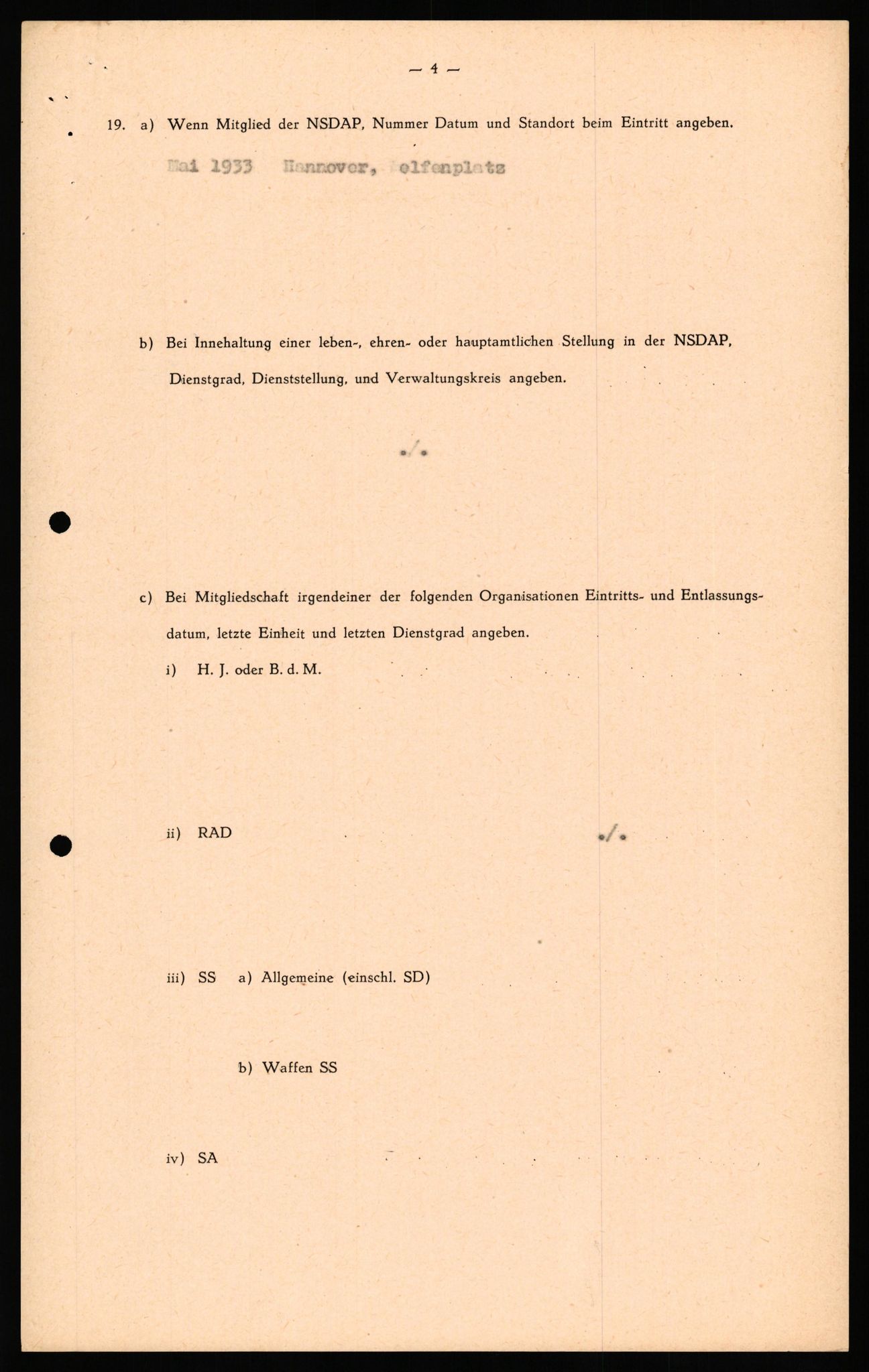 Forsvaret, Forsvarets overkommando II, AV/RA-RAFA-3915/D/Db/L0034: CI Questionaires. Tyske okkupasjonsstyrker i Norge. Tyskere., 1945-1946, p. 273