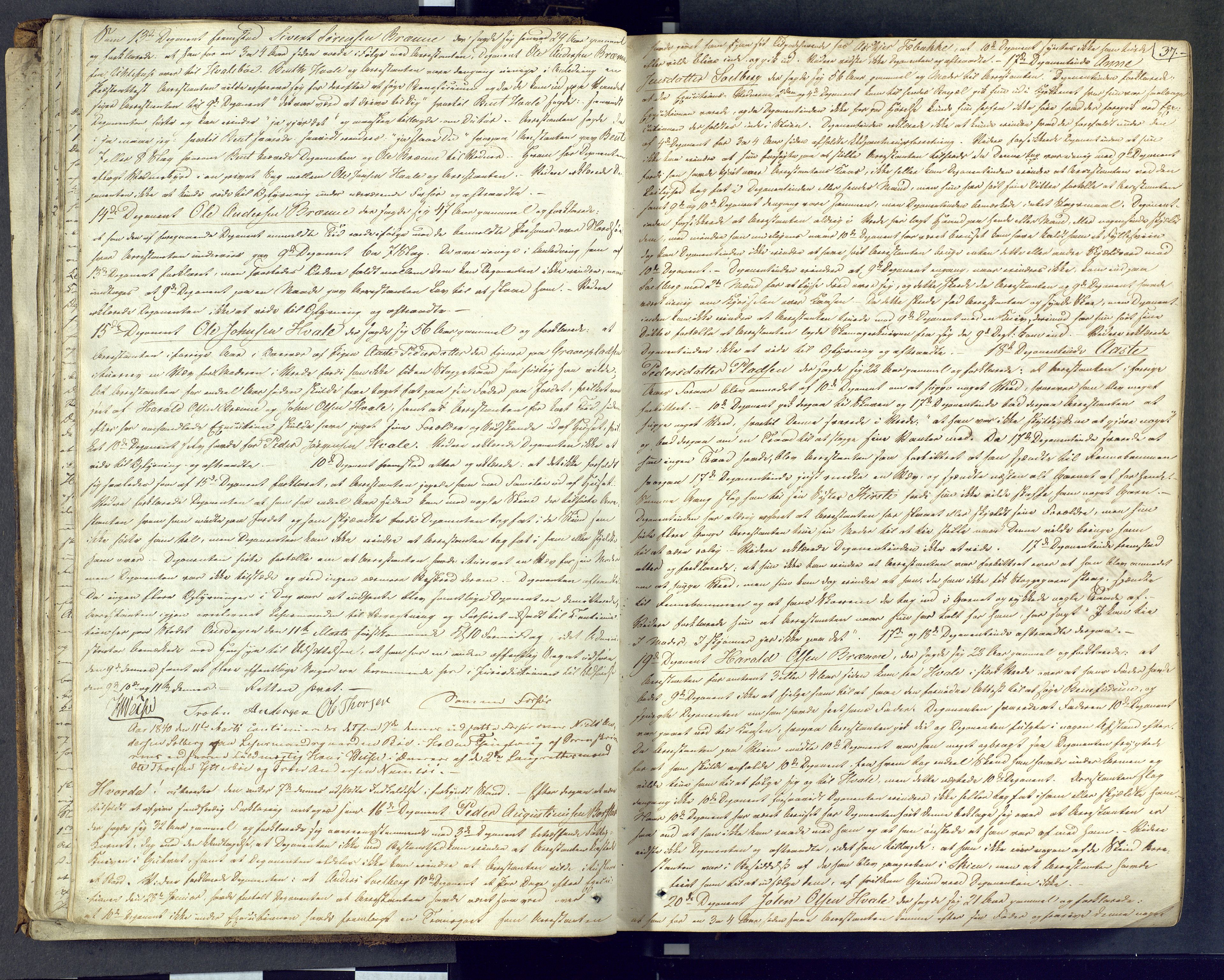 Nedre Telemark sorenskriveri, AV/SAKO-A-135/F/Fc/Fca/L0007: Ekstrarettsprotokoll, 1839-1846, p. 37