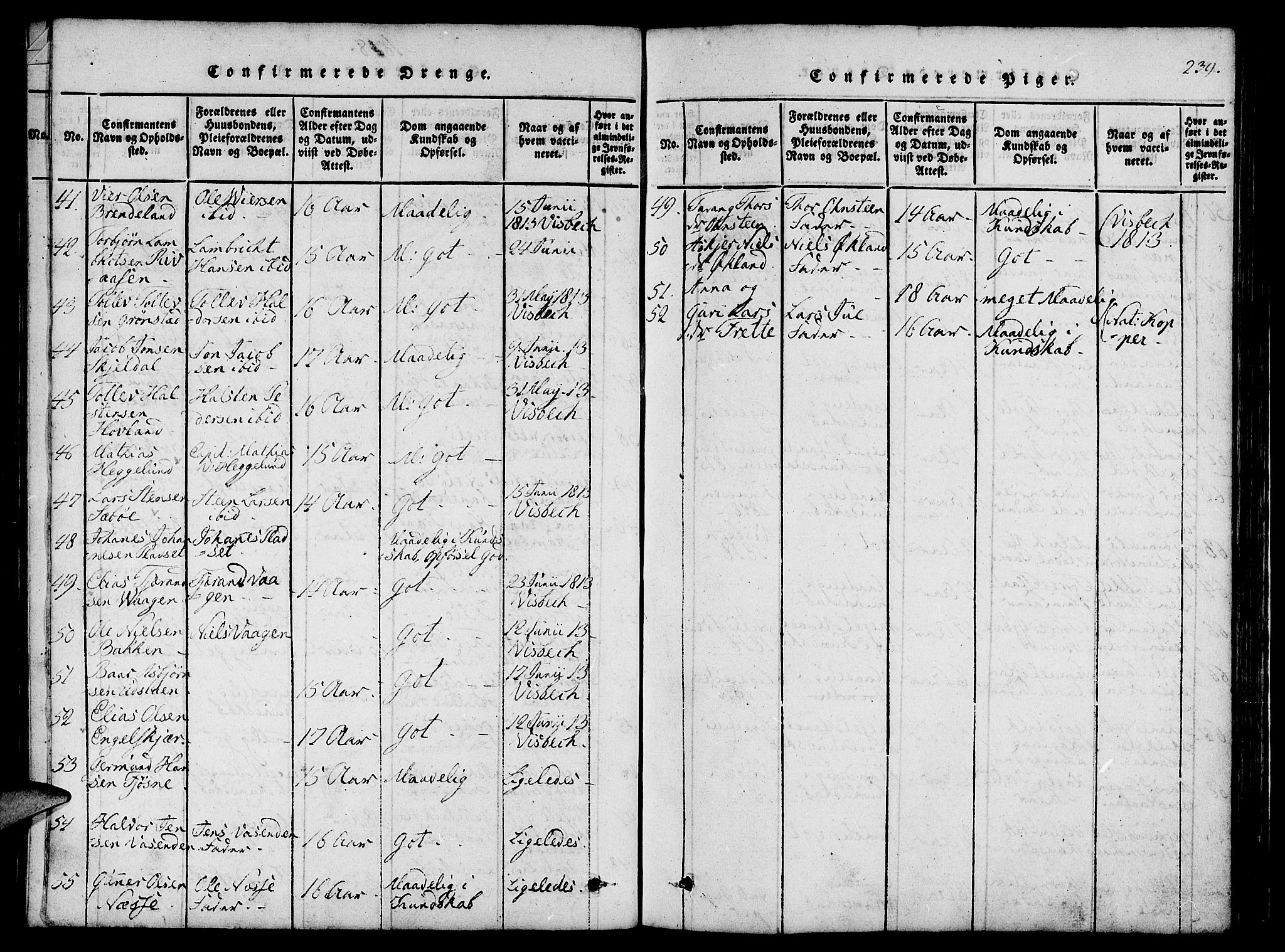 Etne sokneprestembete, AV/SAB-A-75001/H/Haa: Parish register (official) no. A 6, 1815-1831, p. 239