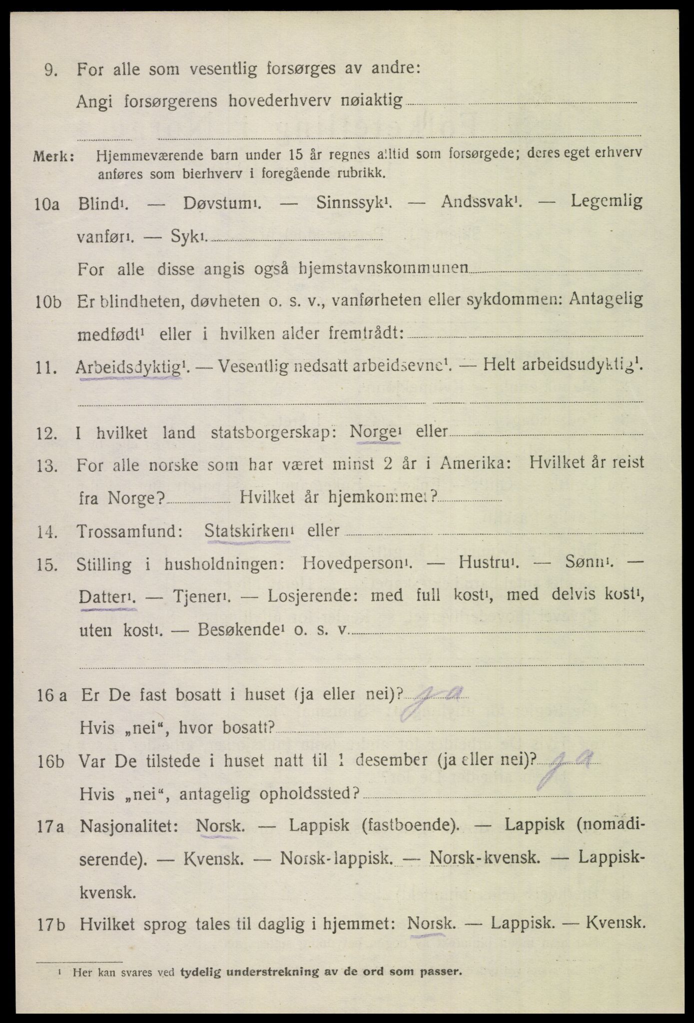 SAT, 1920 census for Bodin, 1920, p. 3443