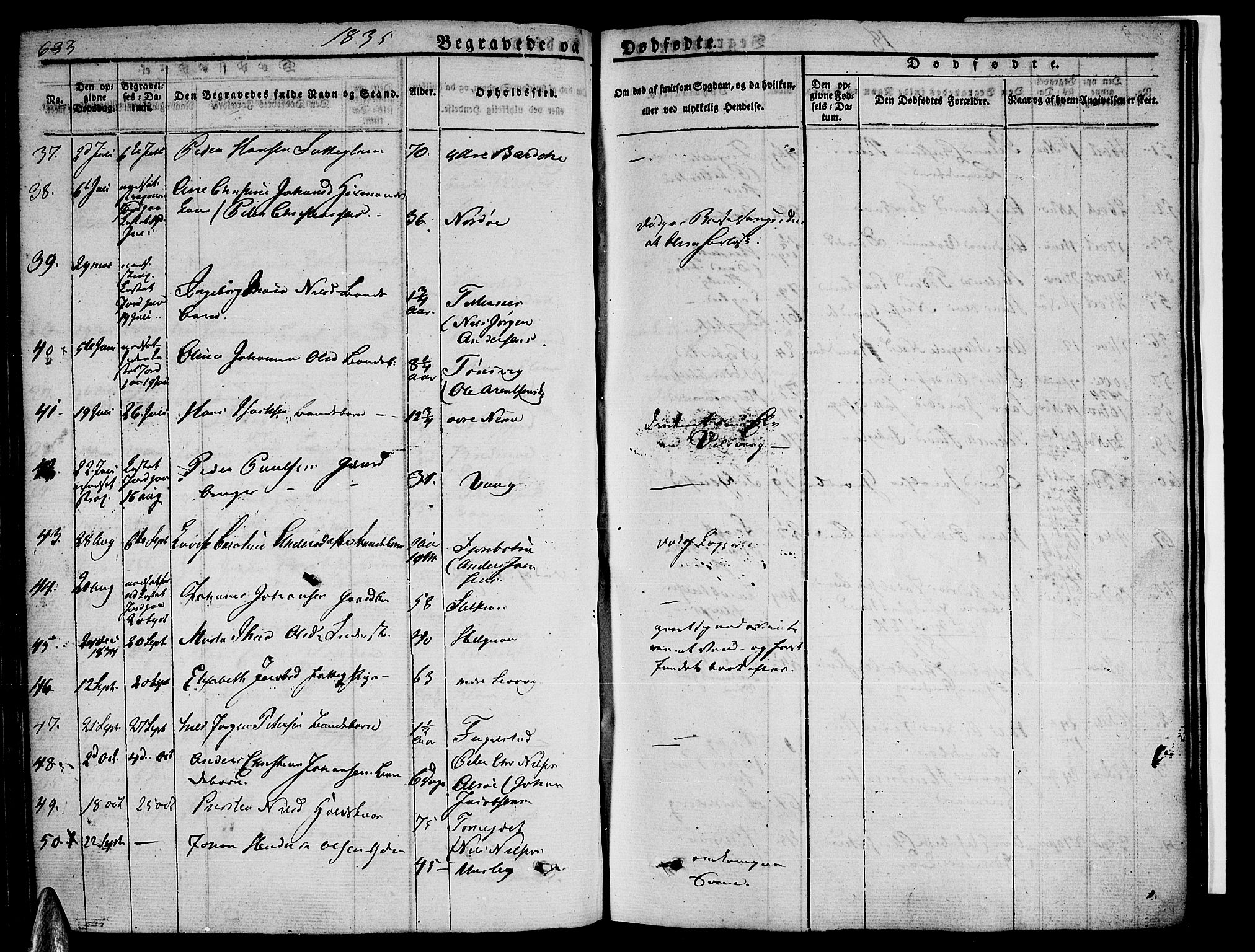 Ministerialprotokoller, klokkerbøker og fødselsregistre - Nordland, AV/SAT-A-1459/838/L0548: Parish register (official) no. 838A06, 1829-1839, p. 633-634