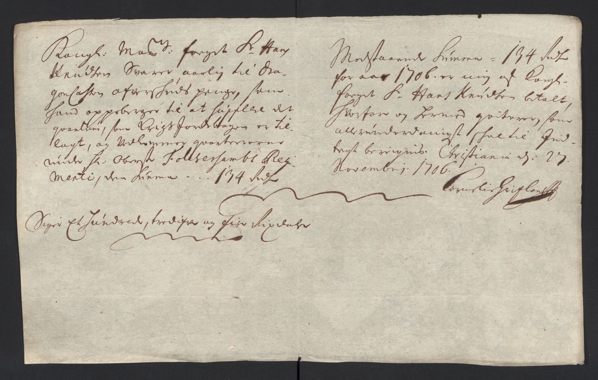 Rentekammeret inntil 1814, Reviderte regnskaper, Fogderegnskap, AV/RA-EA-4092/R04/L0133: Fogderegnskap Moss, Onsøy, Tune, Veme og Åbygge, 1705-1706, p. 325