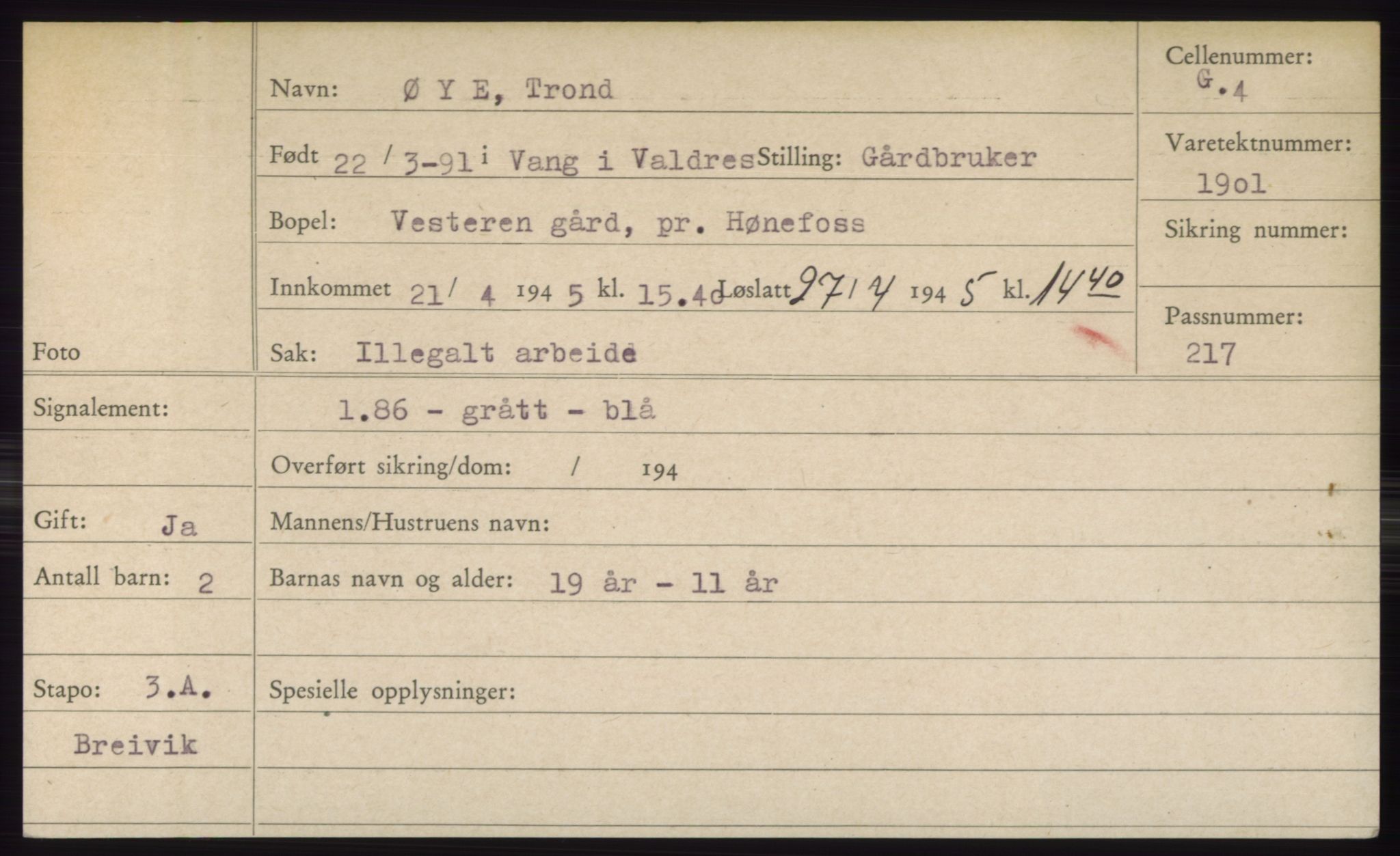 Statspolitiet - Hovedkontoret / Osloavdelingen, AV/RA-S-1329/C/Ck/Cke/L0005: Fangeregister; etternavn S - Å, 1941-1945, p. 723