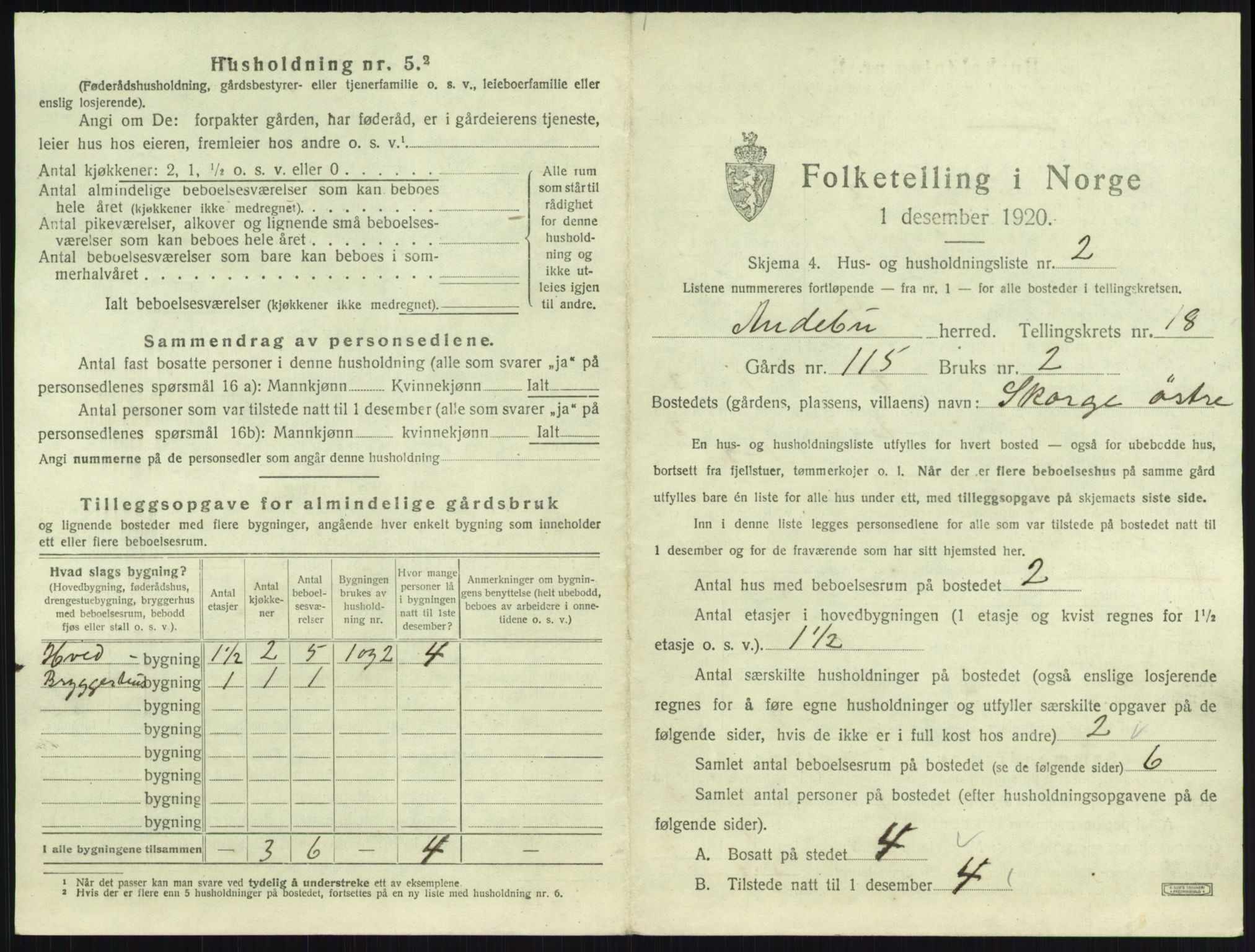 SAKO, 1920 census for Andebu, 1920, p. 982