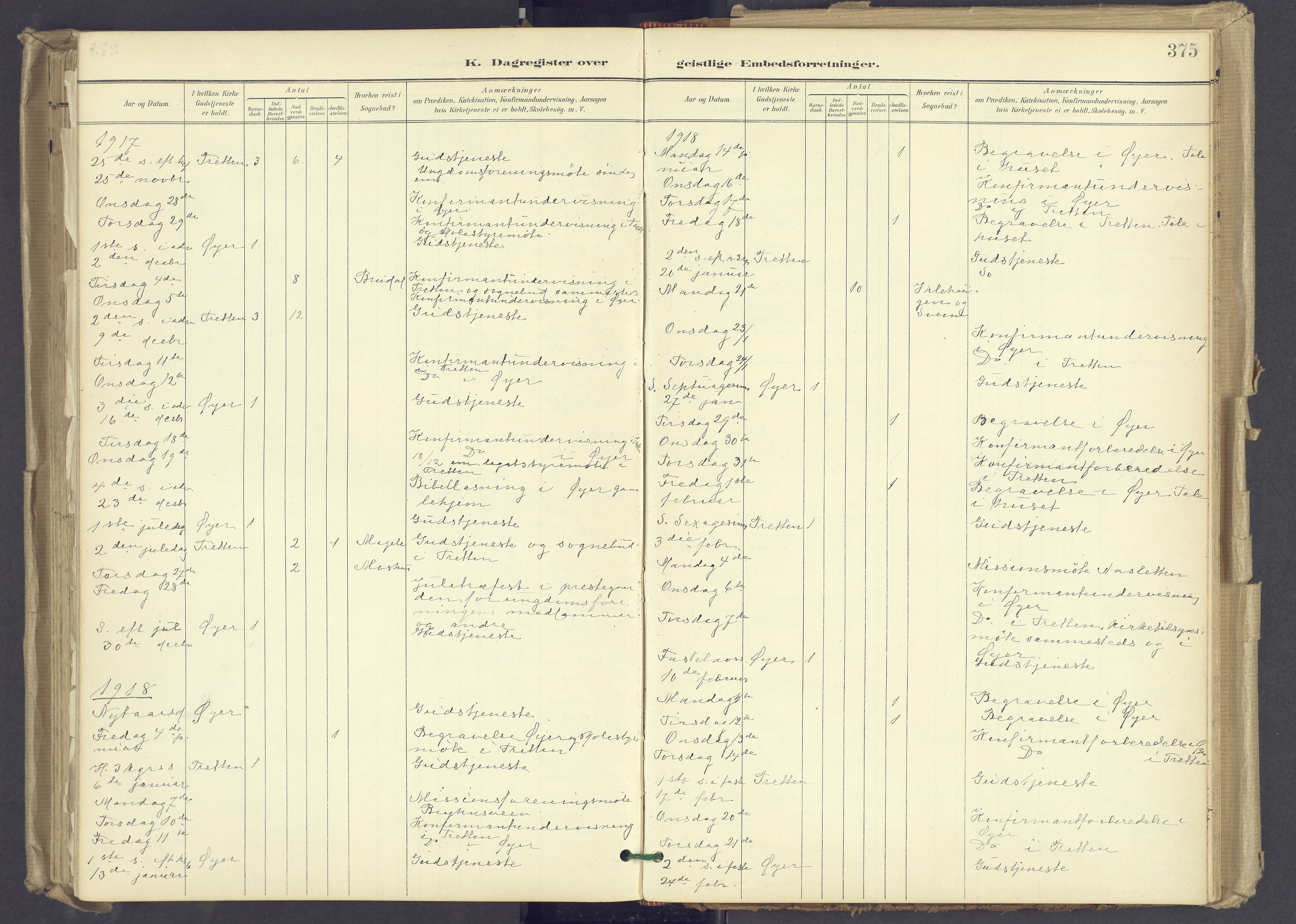 Øyer prestekontor, AV/SAH-PREST-084/H/Ha/Haa/L0012: Parish register (official) no. 12, 1897-1920, p. 375