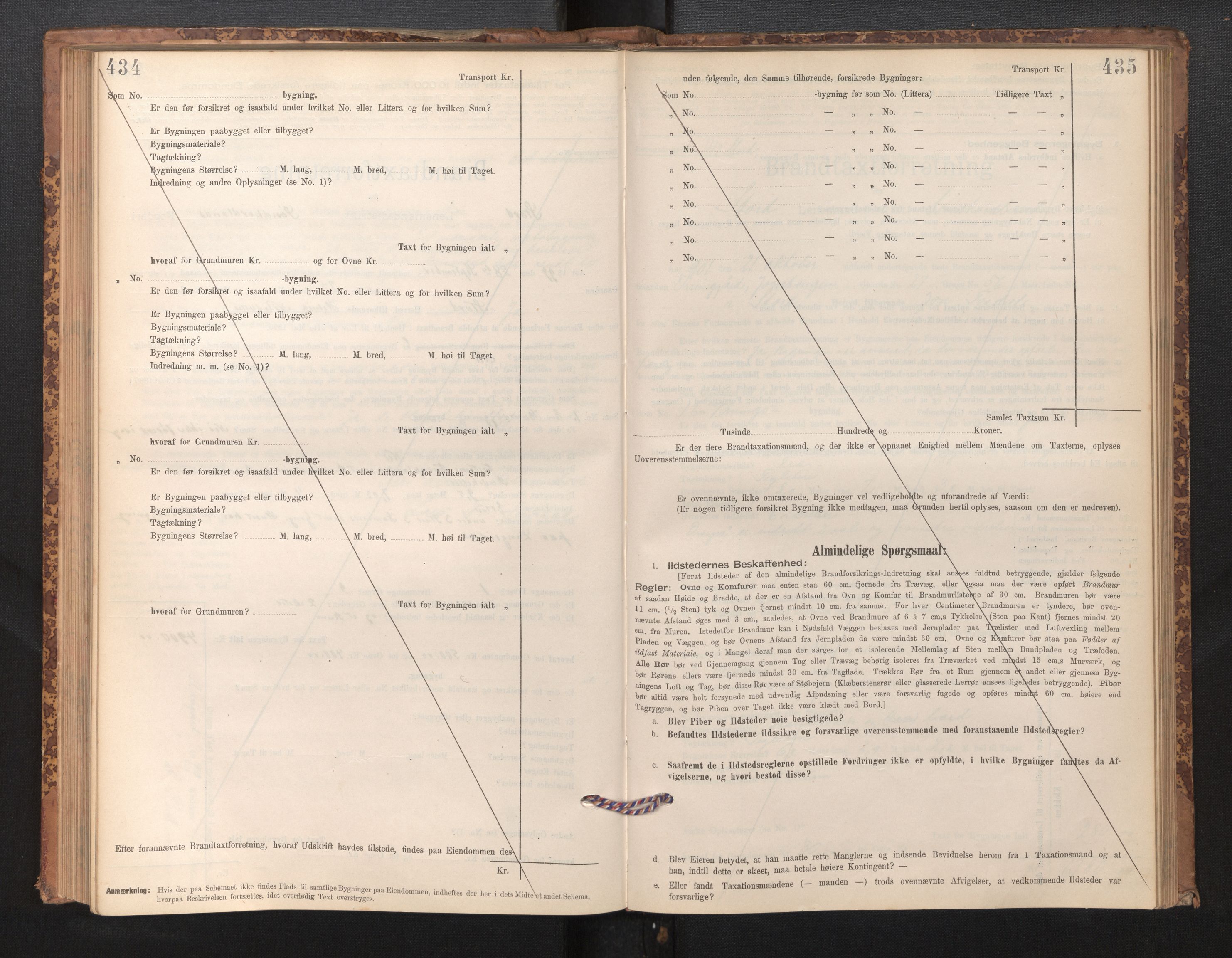 Lensmannen i Stord, AV/SAB-A-35001/0012/L0002: Branntakstprotokoll, skjematakst, 1897-1922, p. 434-435