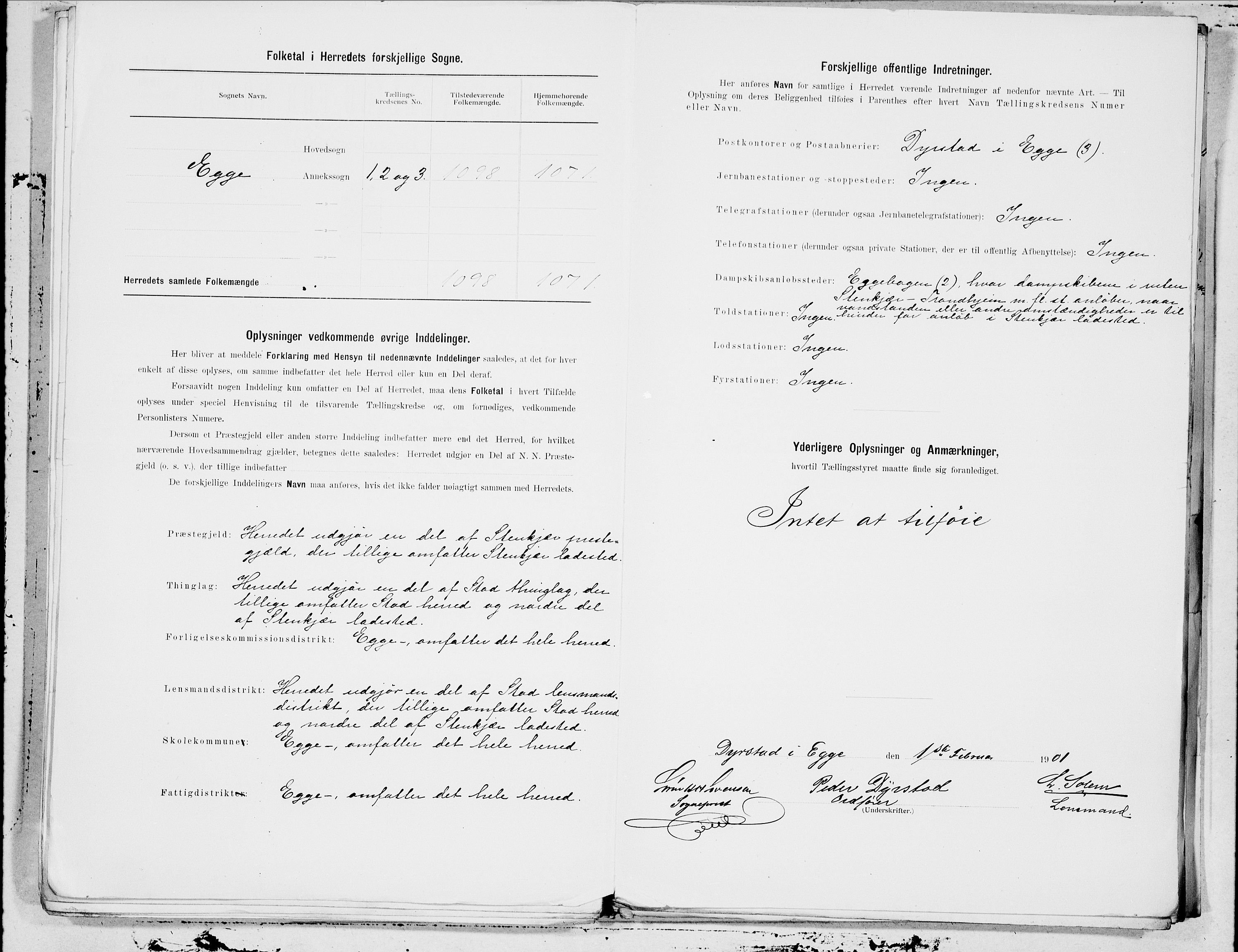 SAT, 1900 census for Egge, 1900, p. 9