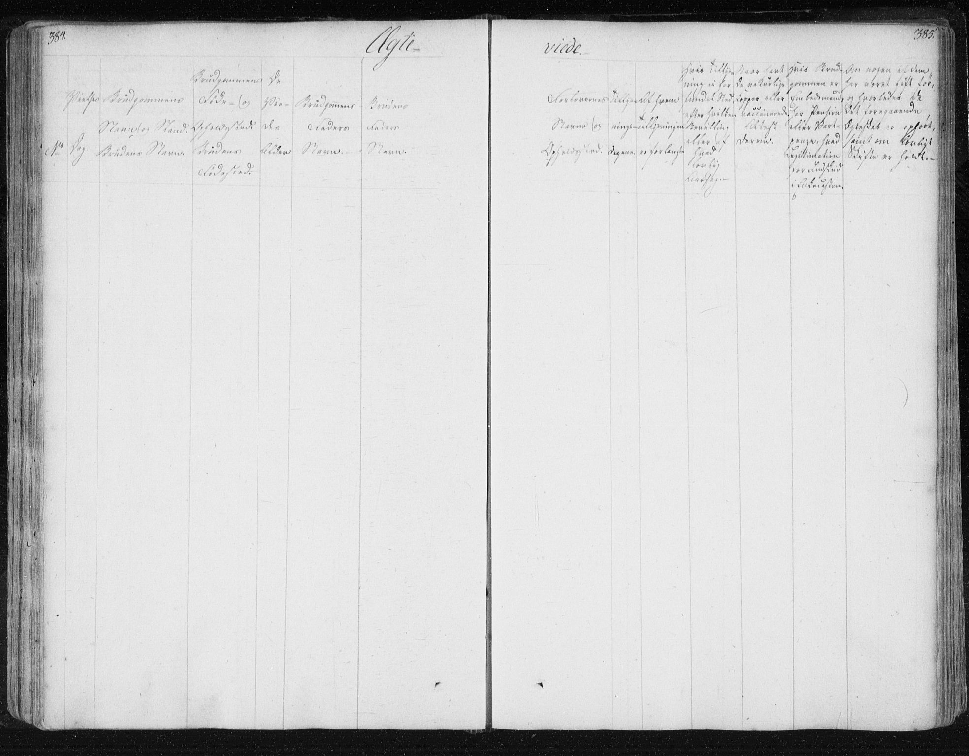 Ministerialprotokoller, klokkerbøker og fødselsregistre - Nord-Trøndelag, AV/SAT-A-1458/730/L0276: Parish register (official) no. 730A05, 1822-1830, p. 384-385