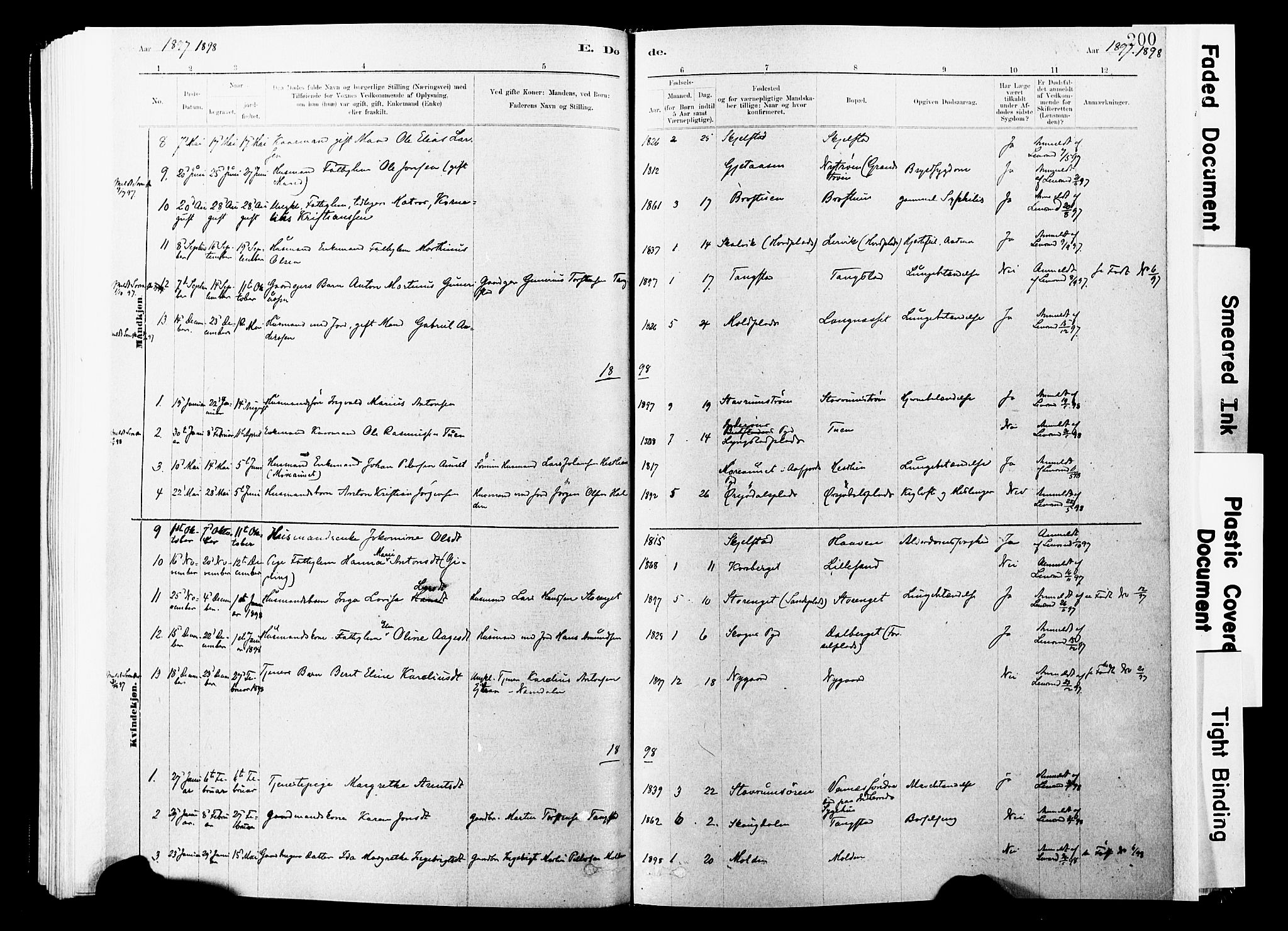 Ministerialprotokoller, klokkerbøker og fødselsregistre - Nord-Trøndelag, SAT/A-1458/744/L0420: Parish register (official) no. 744A04, 1882-1904, p. 200