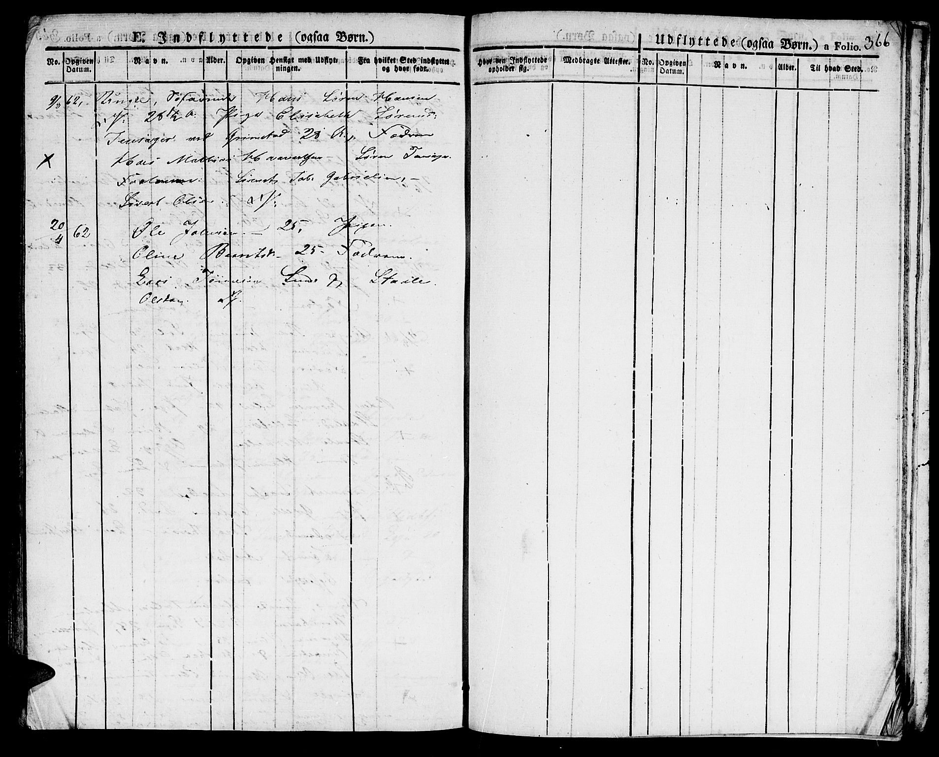 Flekkefjord sokneprestkontor, SAK/1111-0012/F/Fb/Fbc/L0004: Parish register (copy) no. B 4, 1827-1846, p. 366
