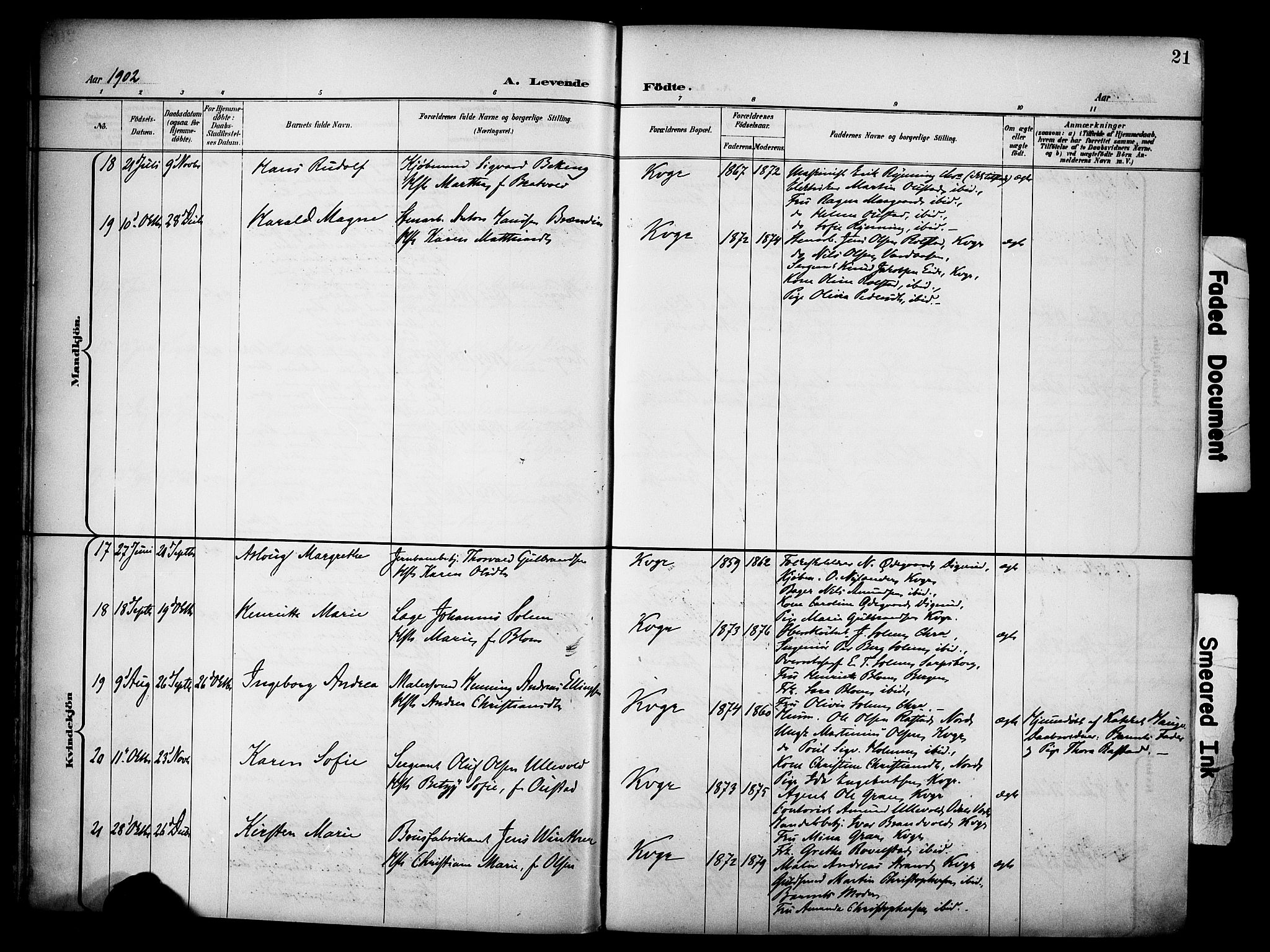 Vinger prestekontor, AV/SAH-PREST-024/H/Ha/Haa/L0016: Parish register (official) no. 16, 1898-1920, p. 21