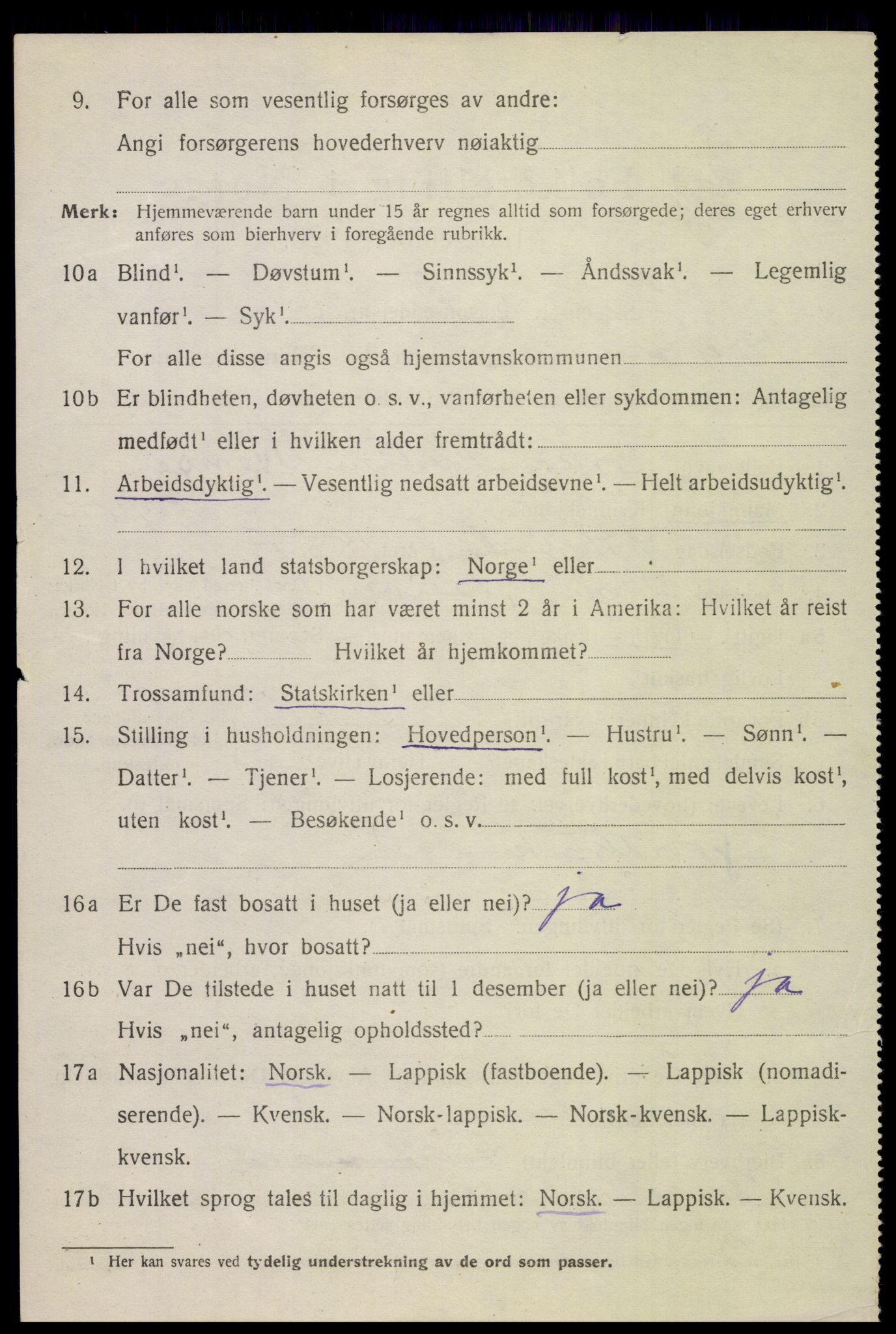 SAT, 1920 census for Beiarn, 1920, p. 2873