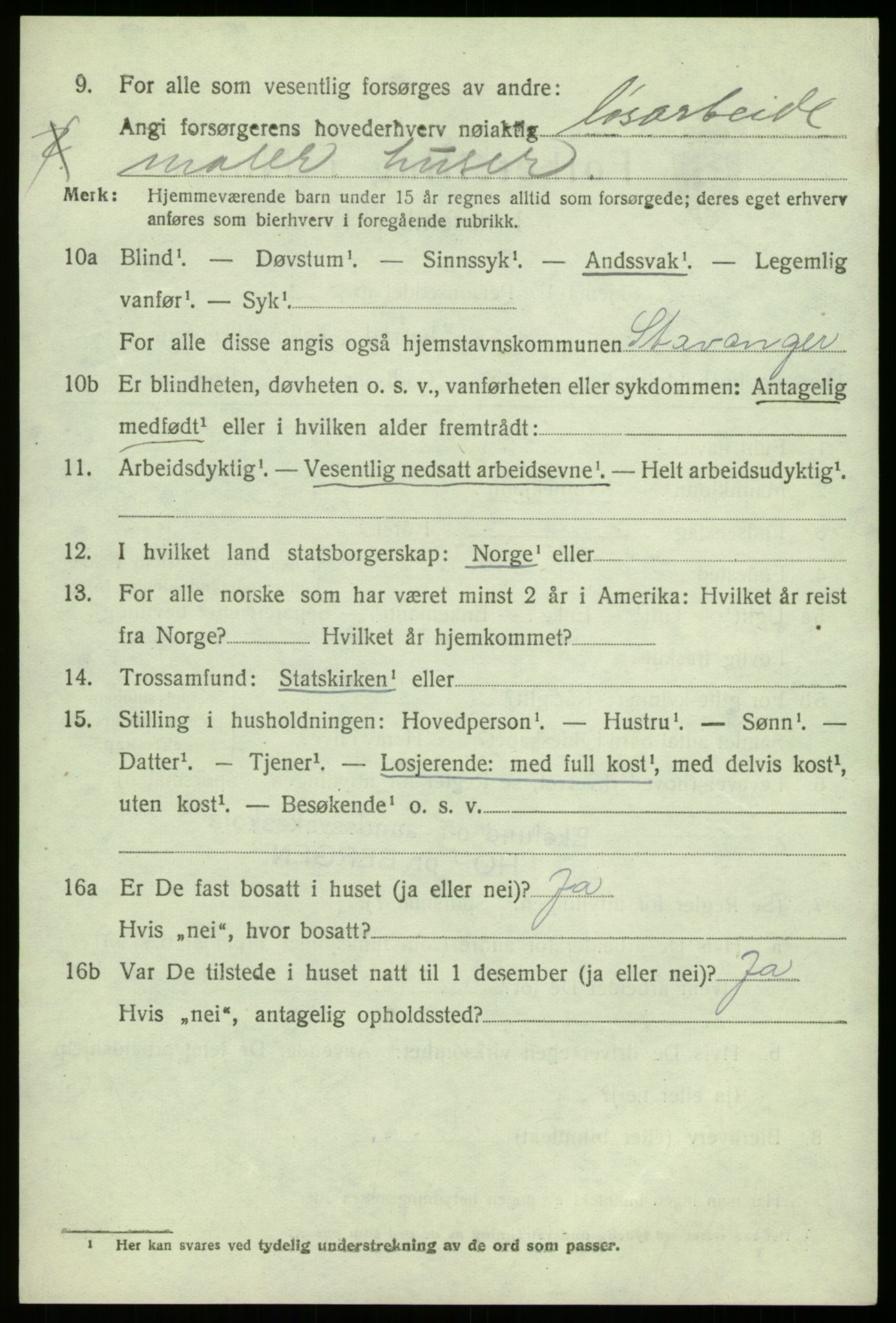 SAB, 1920 census for Fana, 1920, p. 6284