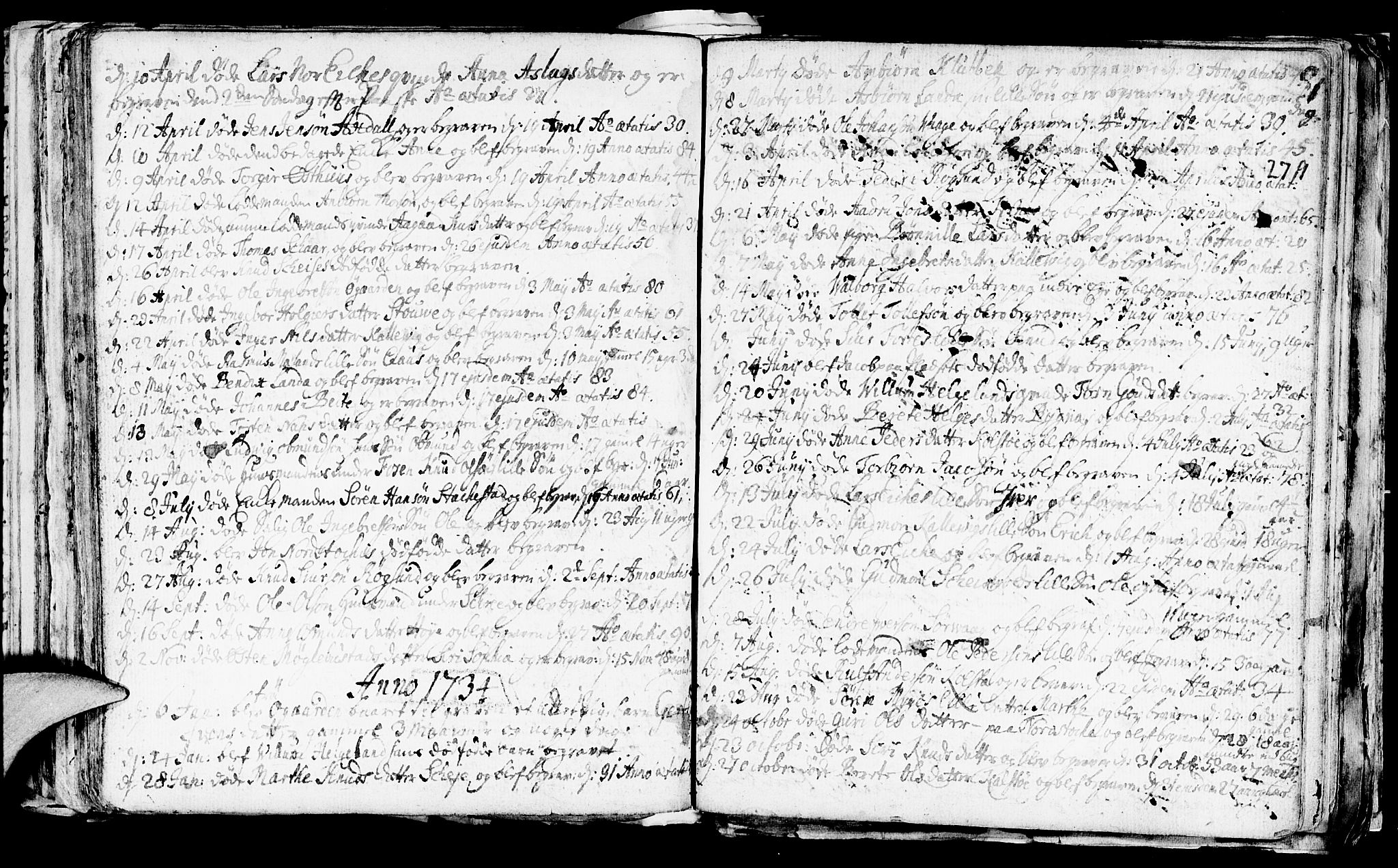 Avaldsnes sokneprestkontor, SAST/A -101851/H/Ha/Haa/L0001: Parish register (official) no. A 1, 1711-1764, p. 279