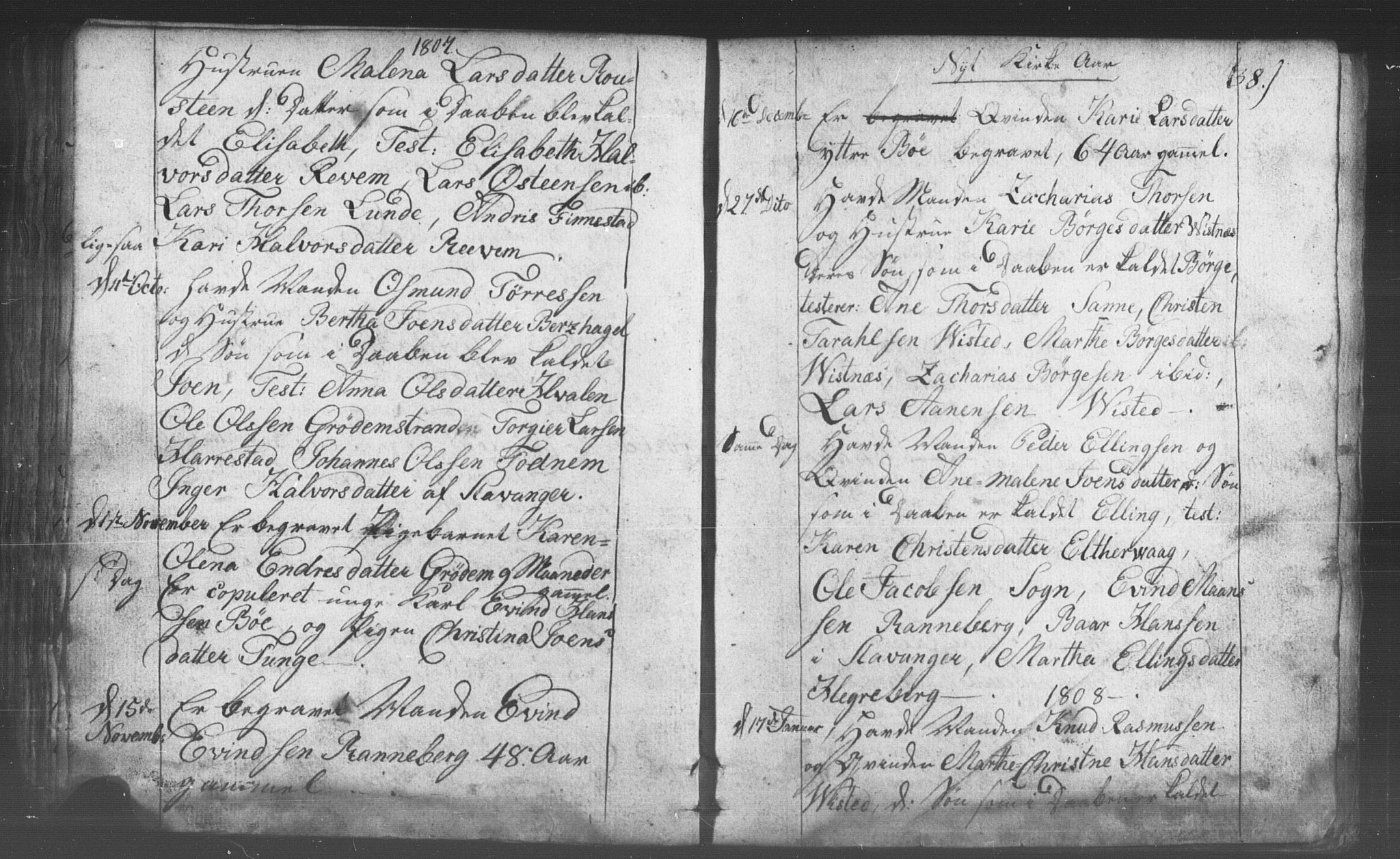 Domkirken sokneprestkontor, SAST/A-101812/001/30/30BB/L0006: Parish register (copy) no. B 6, 1783-1815, p. 38
