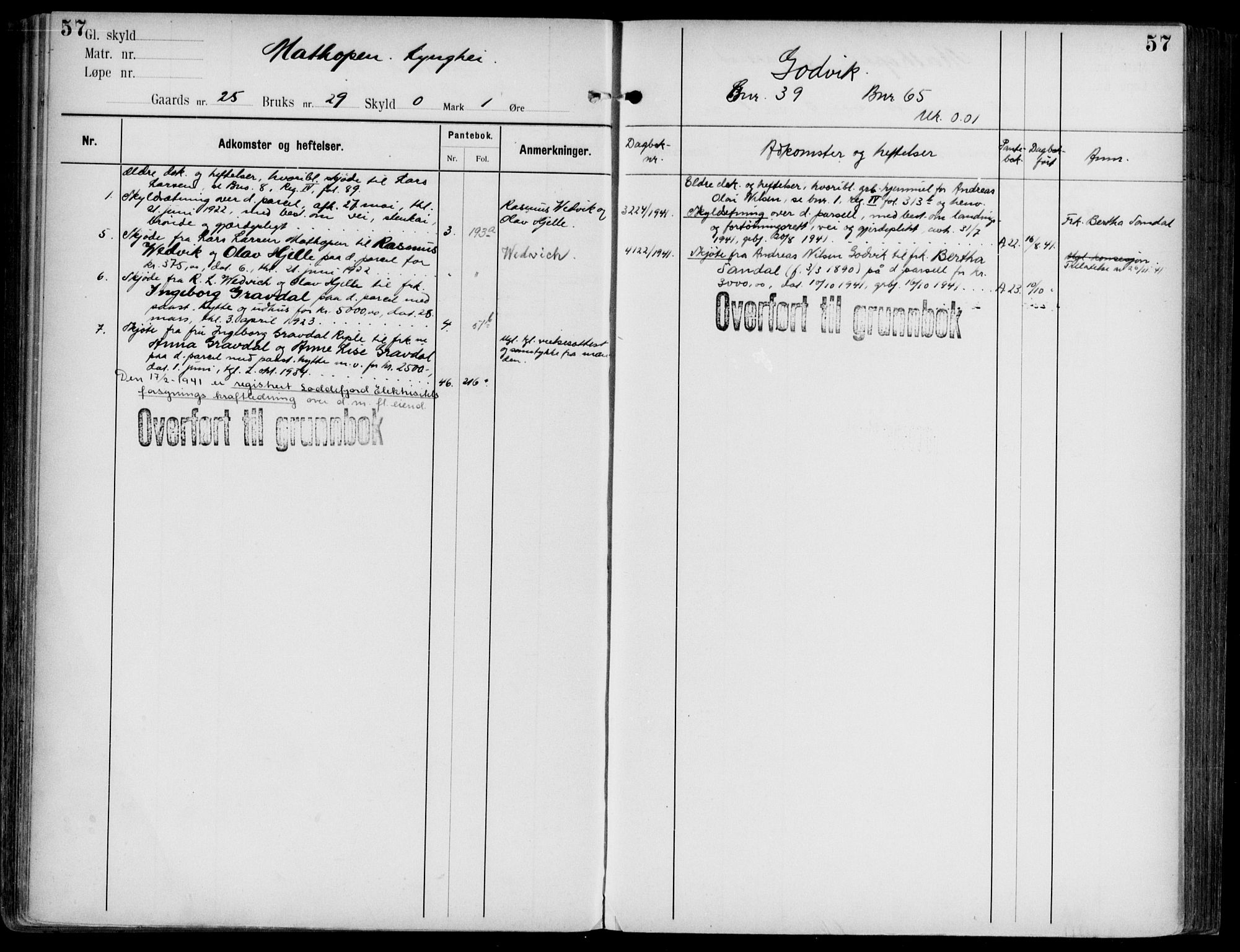 Midhordland sorenskriveri, AV/SAB-A-3001/1/G/Ga/Gab/L0108: Mortgage register no. II.A.b.108, p. 57
